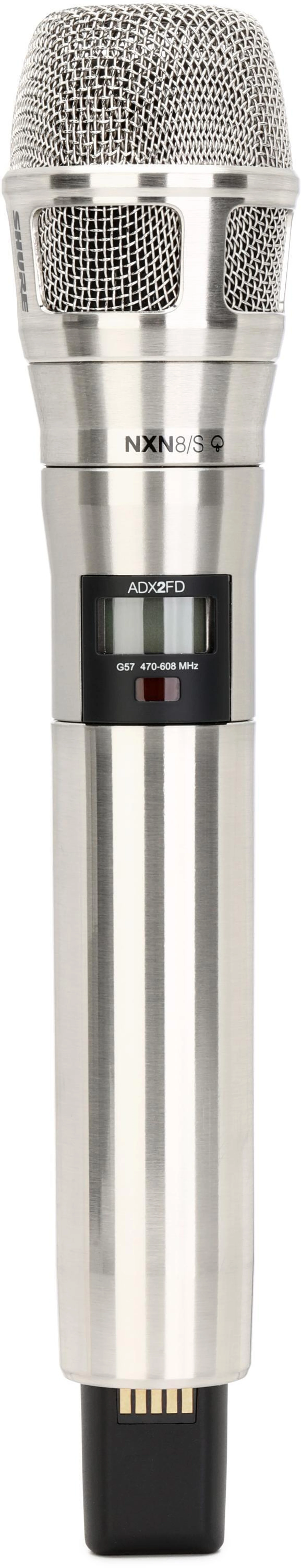 Shure ADX2FD/N8S 无线手持麦克风发射机 - 镍色