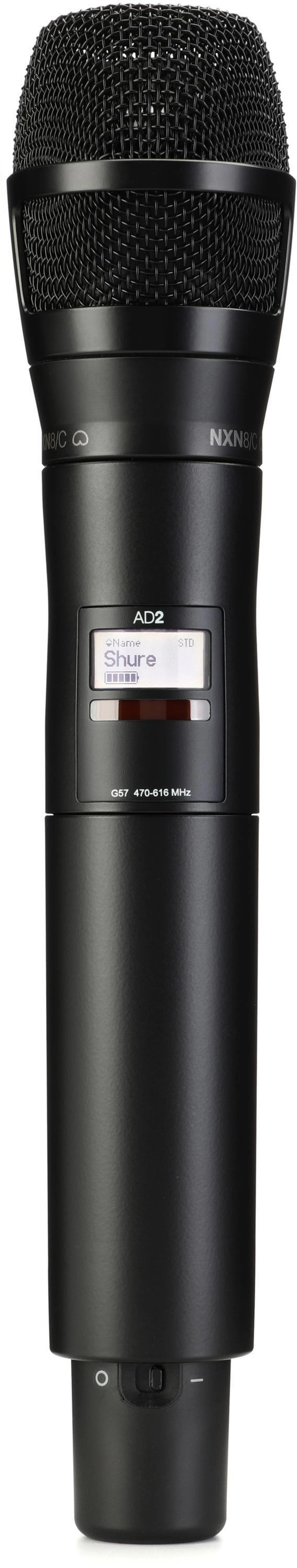 Shure AD2/N8C 无线手持话筒发射机 - 黑色