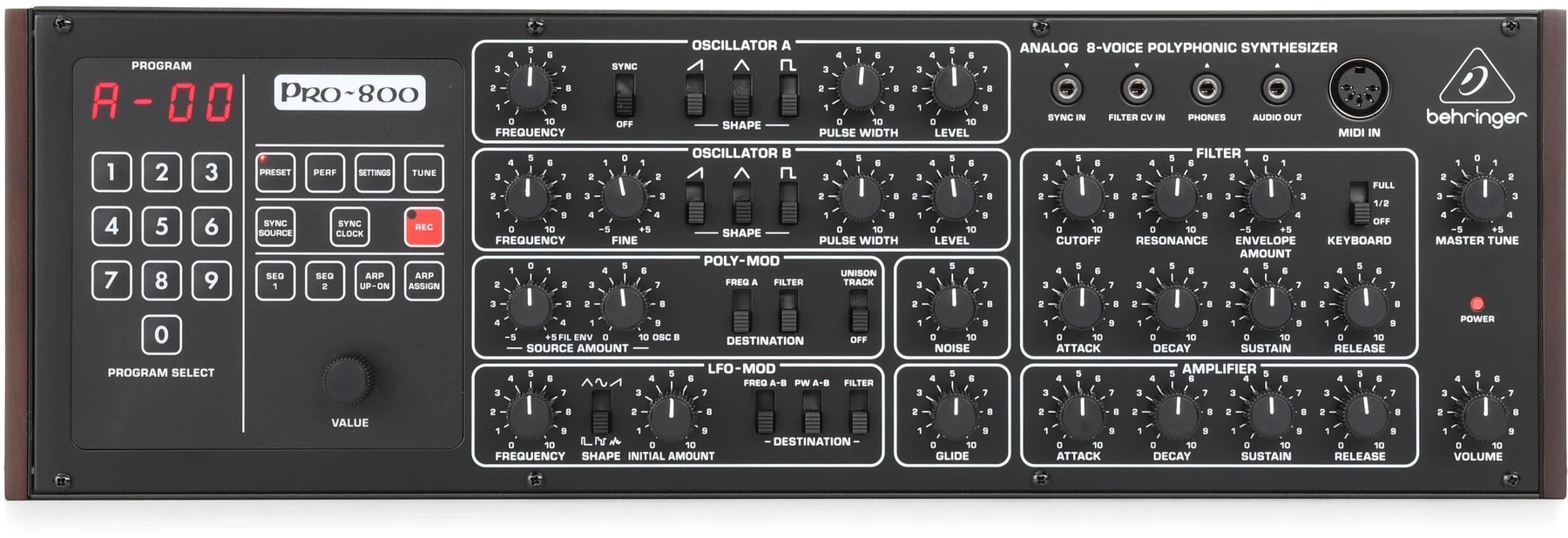 Behringer Pro-800 8复音模拟合成器