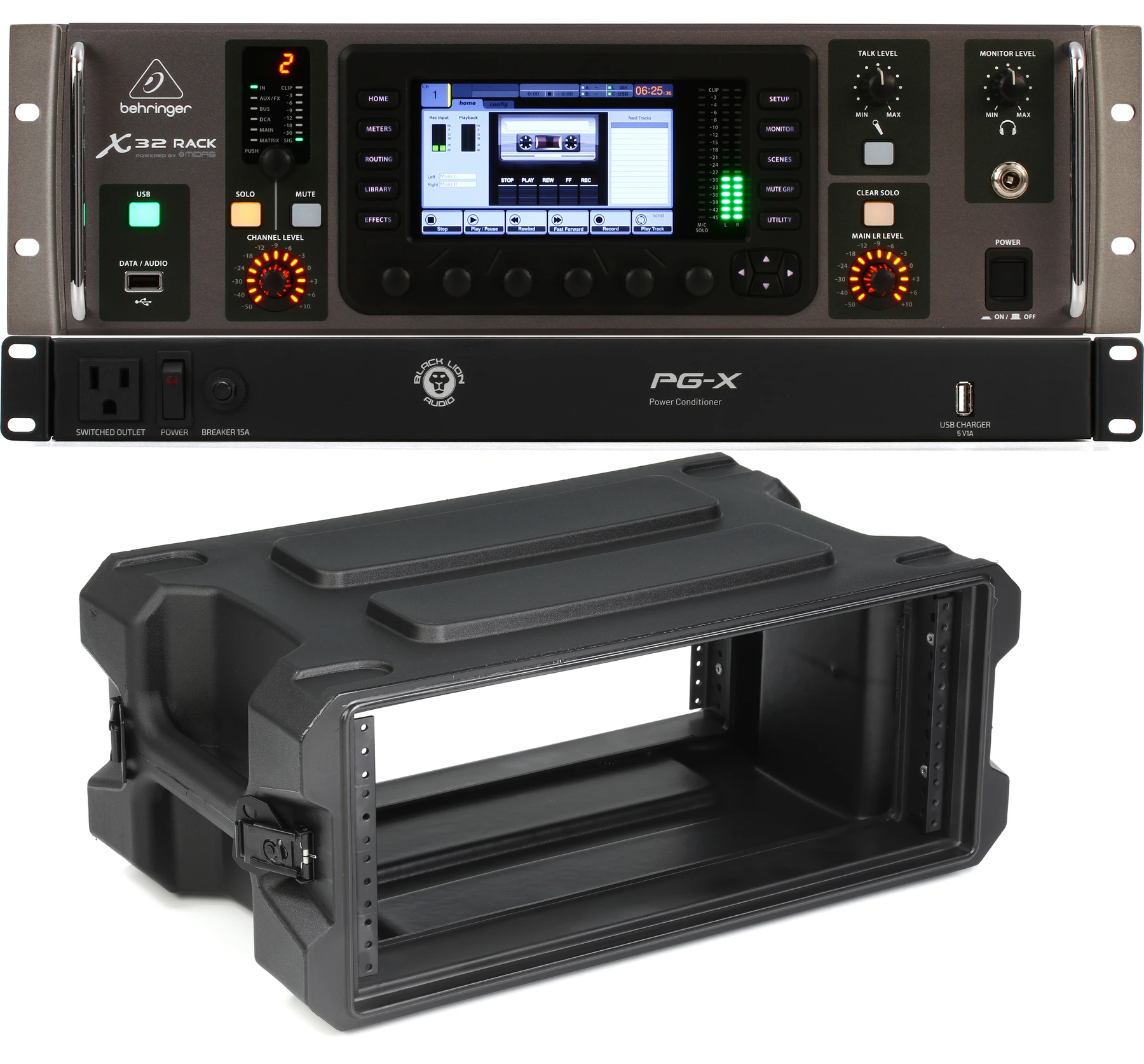 Behringer X32 Rack 数字调音台套装，配备机架箱