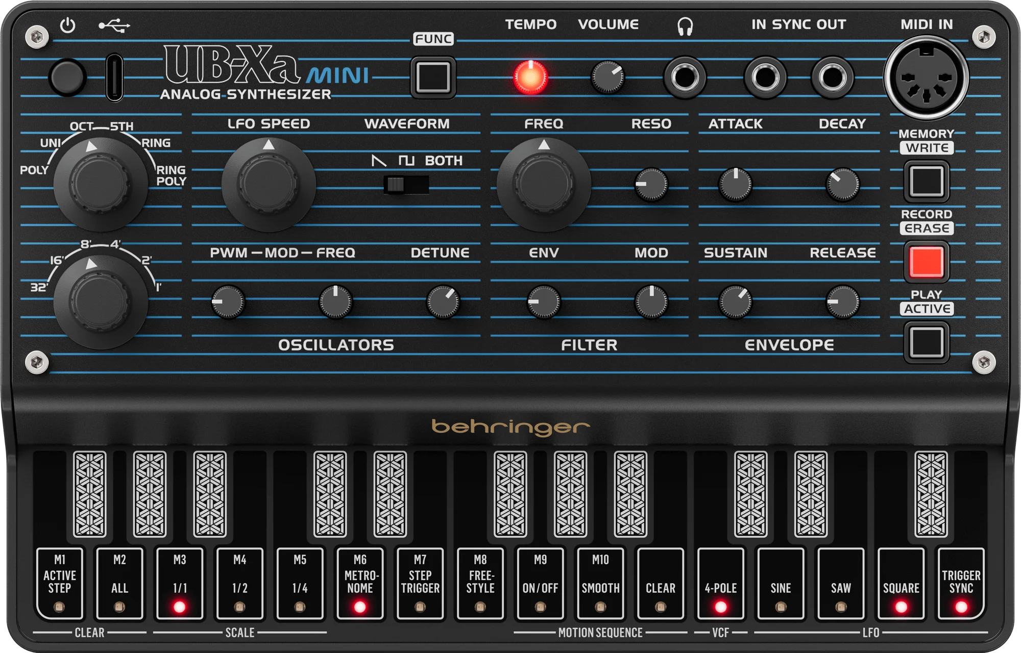 Behringer/百灵达 UB-Xa Mini 模拟合成器