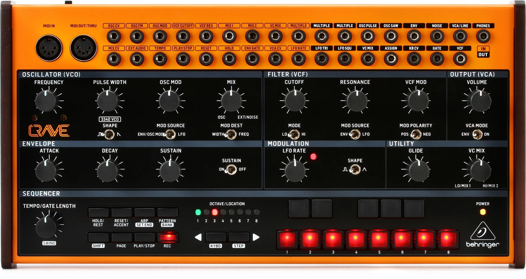 Behringer Crave 带音序器的模拟合成器