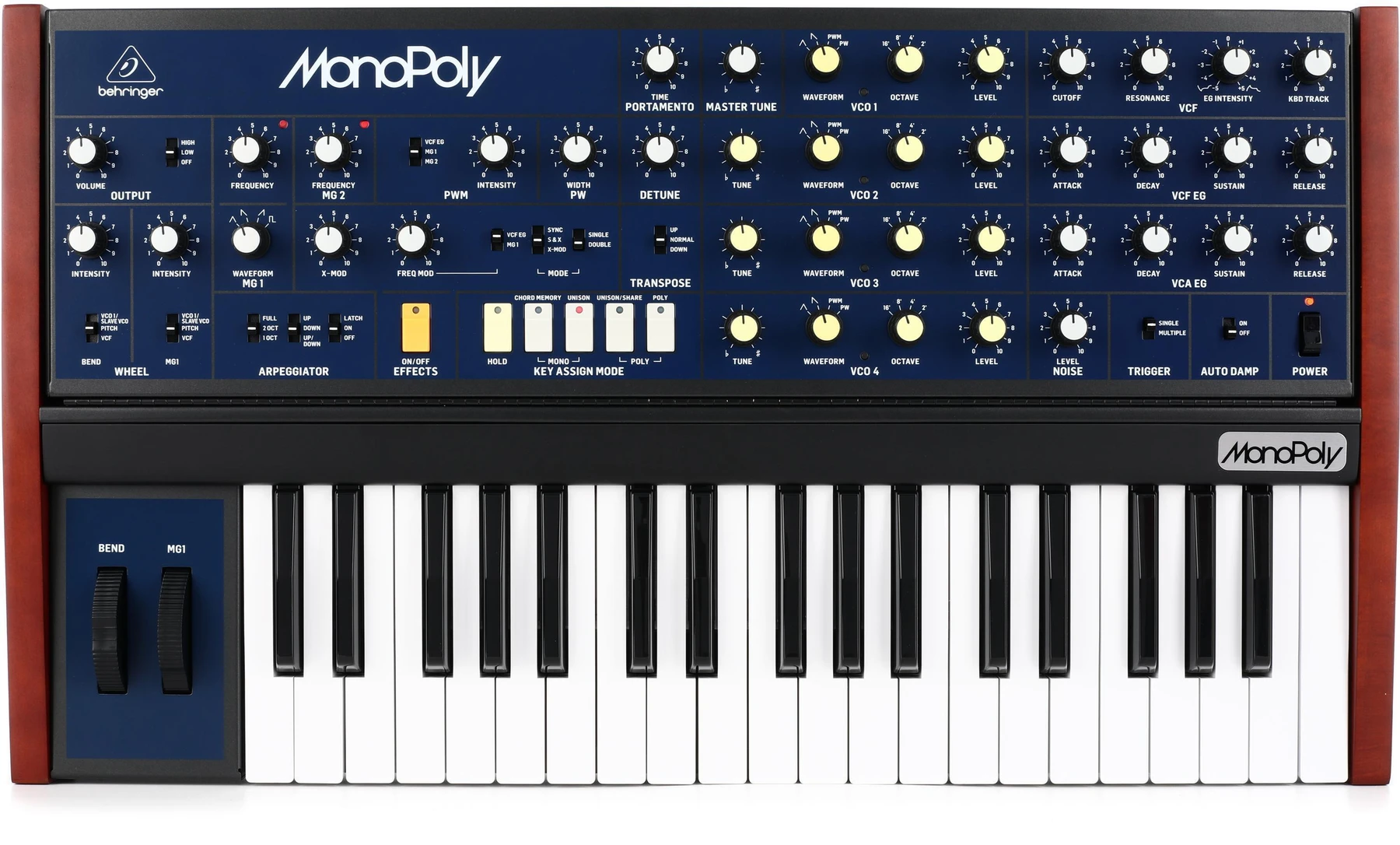 Behringer MonoPoly 4复音模拟合成器