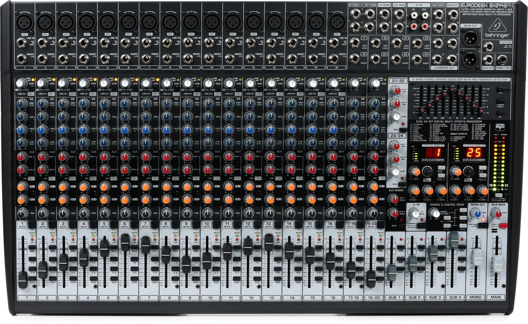 百灵达 Eurodesk SX2442FX 带效果器调音台