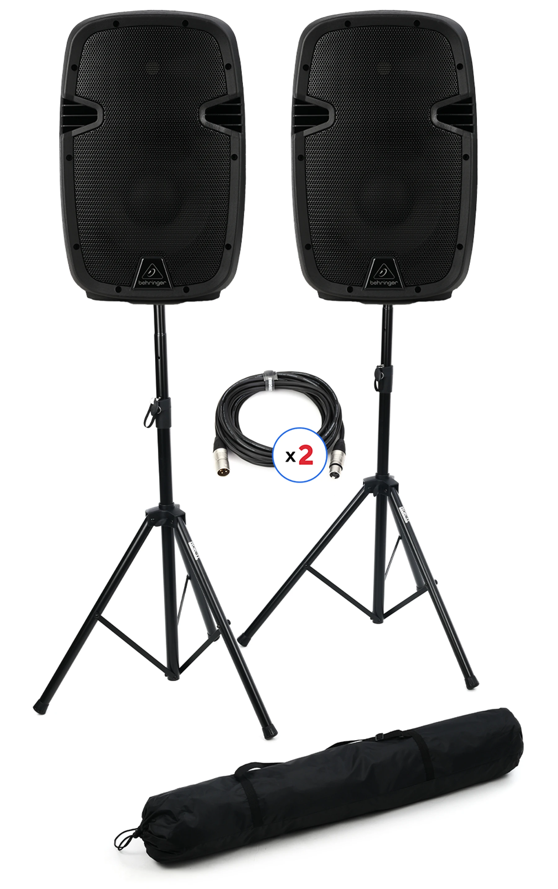 百灵达 PK110A 320瓦10英寸有源音箱一对（含支架和线缆）