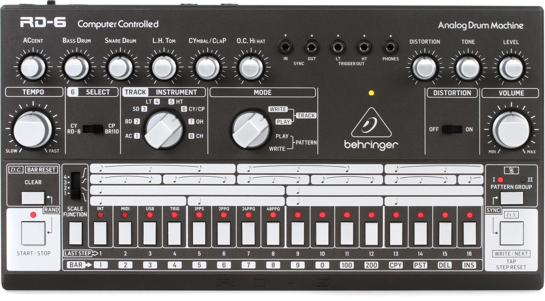 Behringer RD-6-BK 模拟鼓机 - 黑色