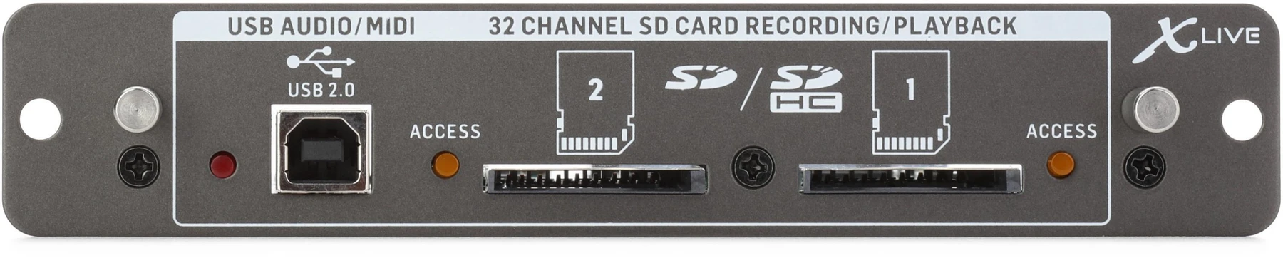 Behringer X-LIVE X32 扩展卡，支持 32 通道 SD/SDHC 卡及 USB 录音