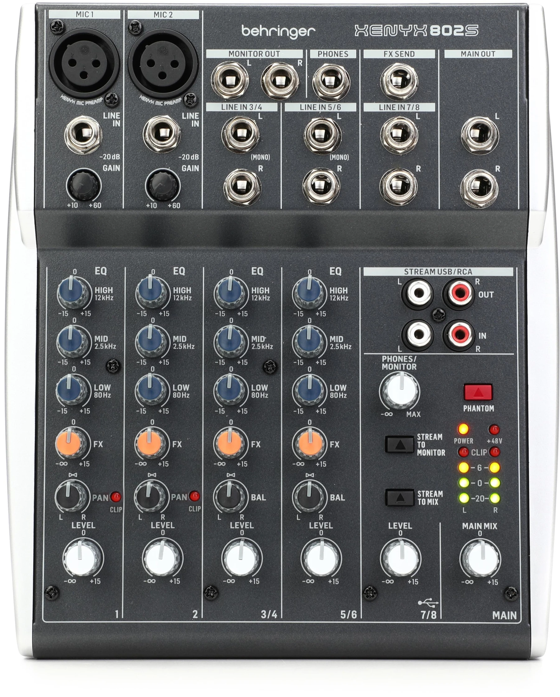 Behringer Xenyx 802S 8 通道模拟直播调音台