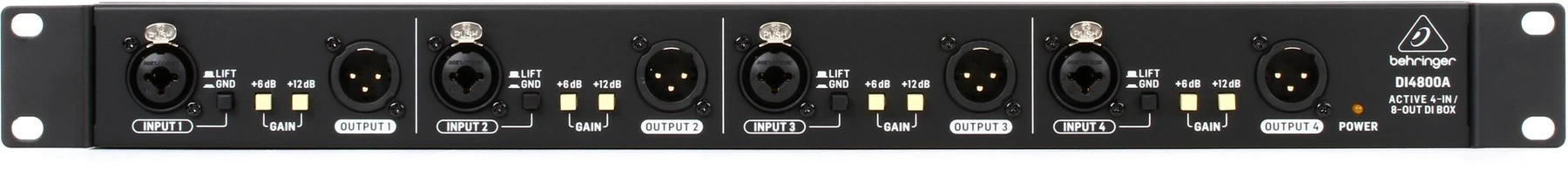 Behringer DI4800A 专业 4 通道有源 DI 盒