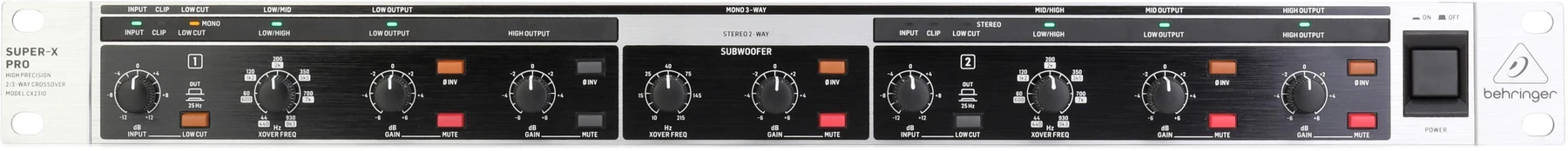 Behringer Super-X Pro CX2310 V2 带超低音输出的多通道分频器