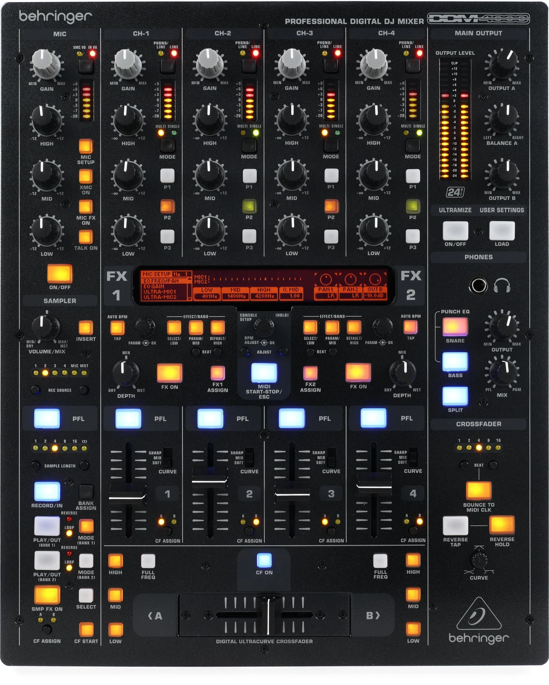 Behringer DDM4000 5 通道数字 DJ 调音台