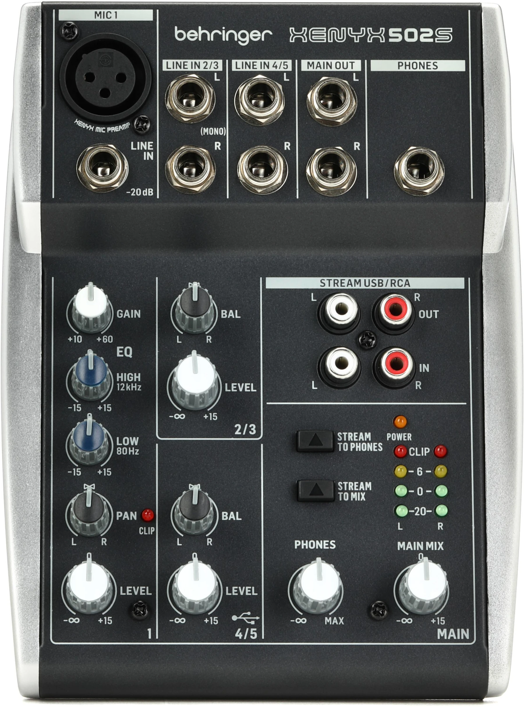 Behringer Xenyx 502S 5通道模拟直播调音台