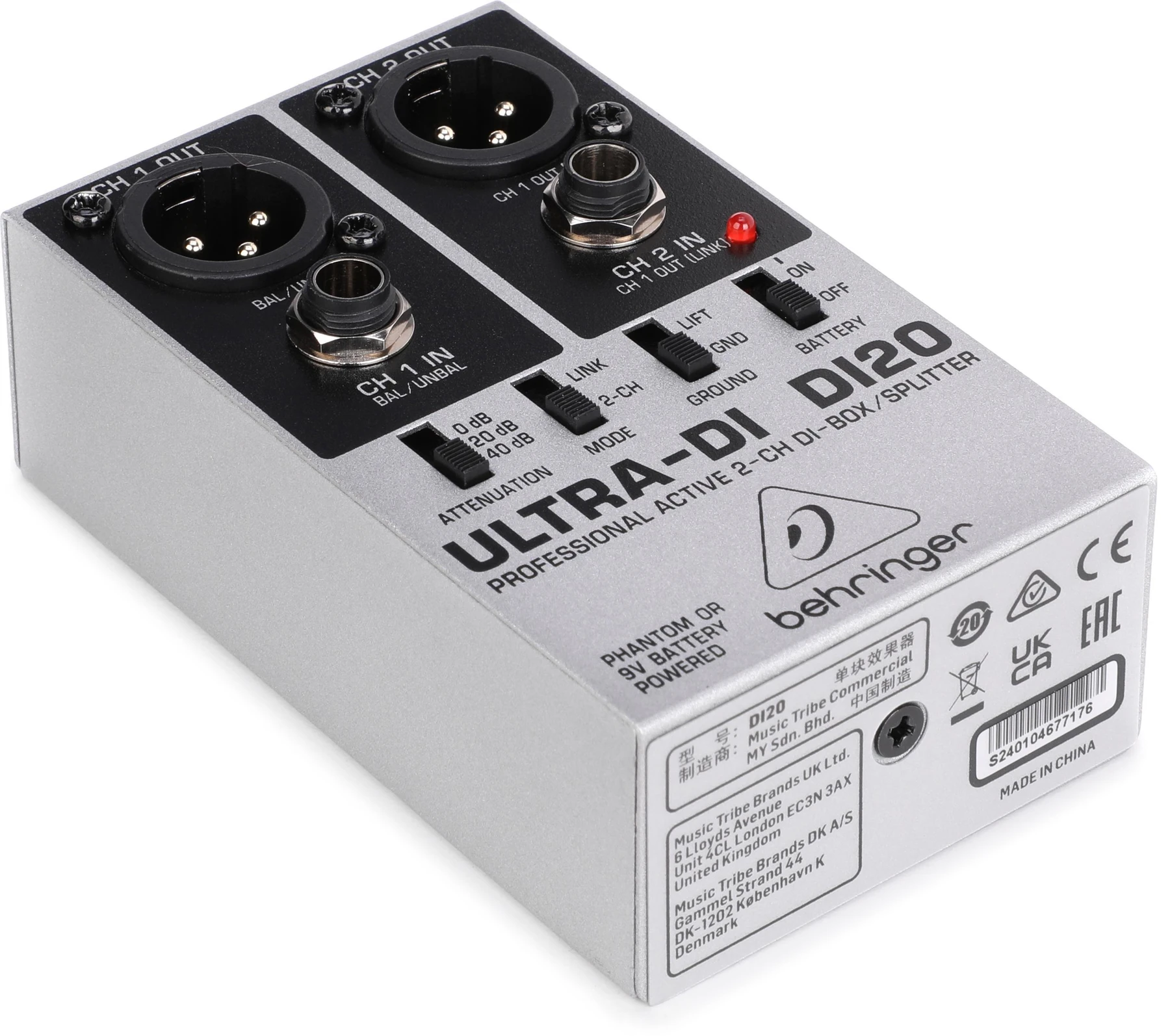 Behringer Ultra-DI DI20 双通道有源直插盒／分配器