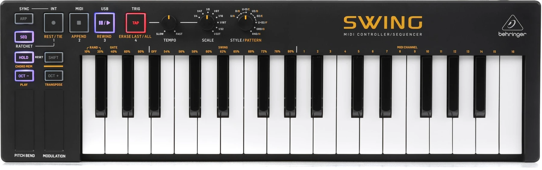 Behringer Swing 32键 USB MIDI 键盘控制器