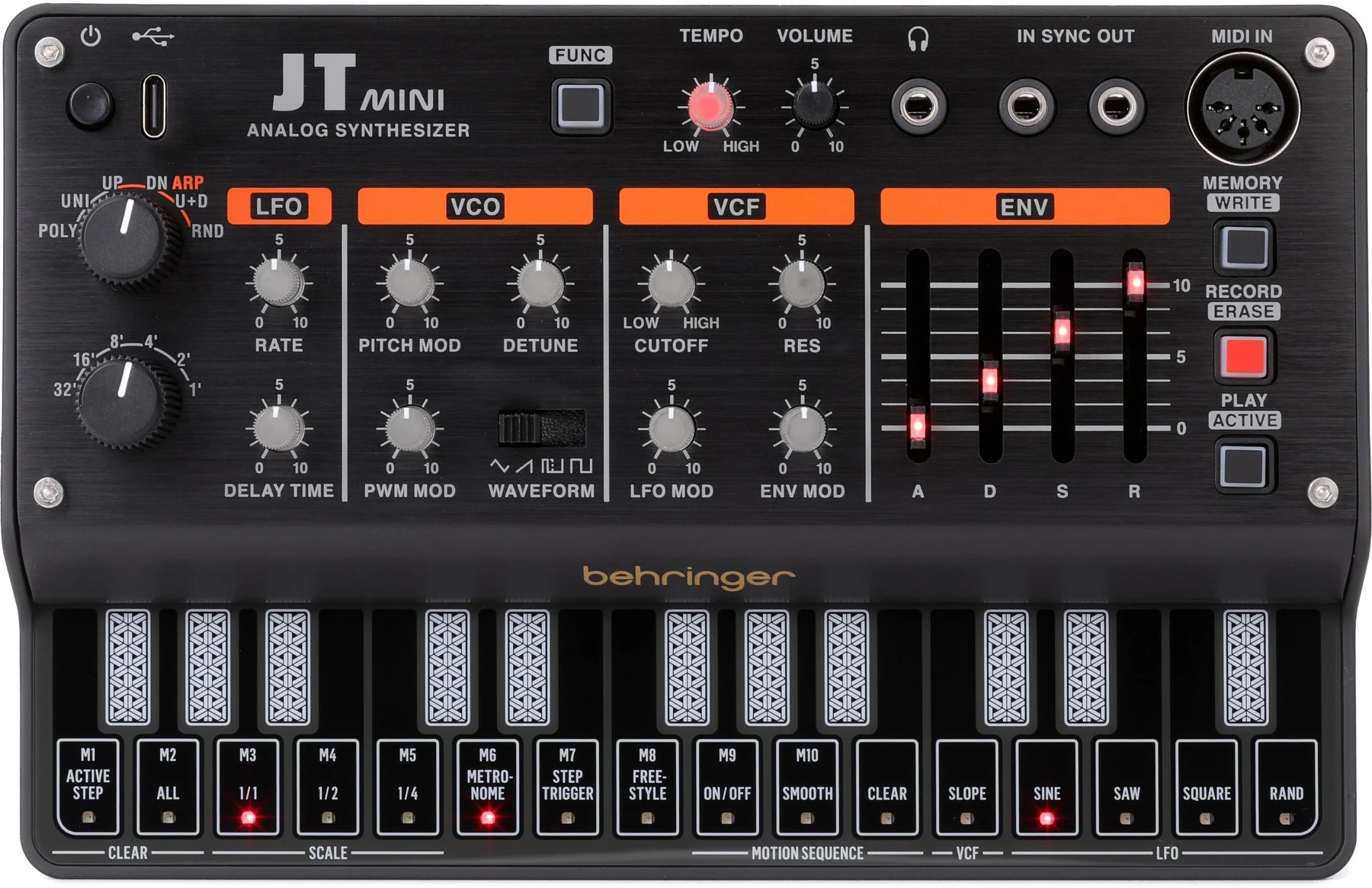 Behringer JT Mini 复音三声部模拟合成器