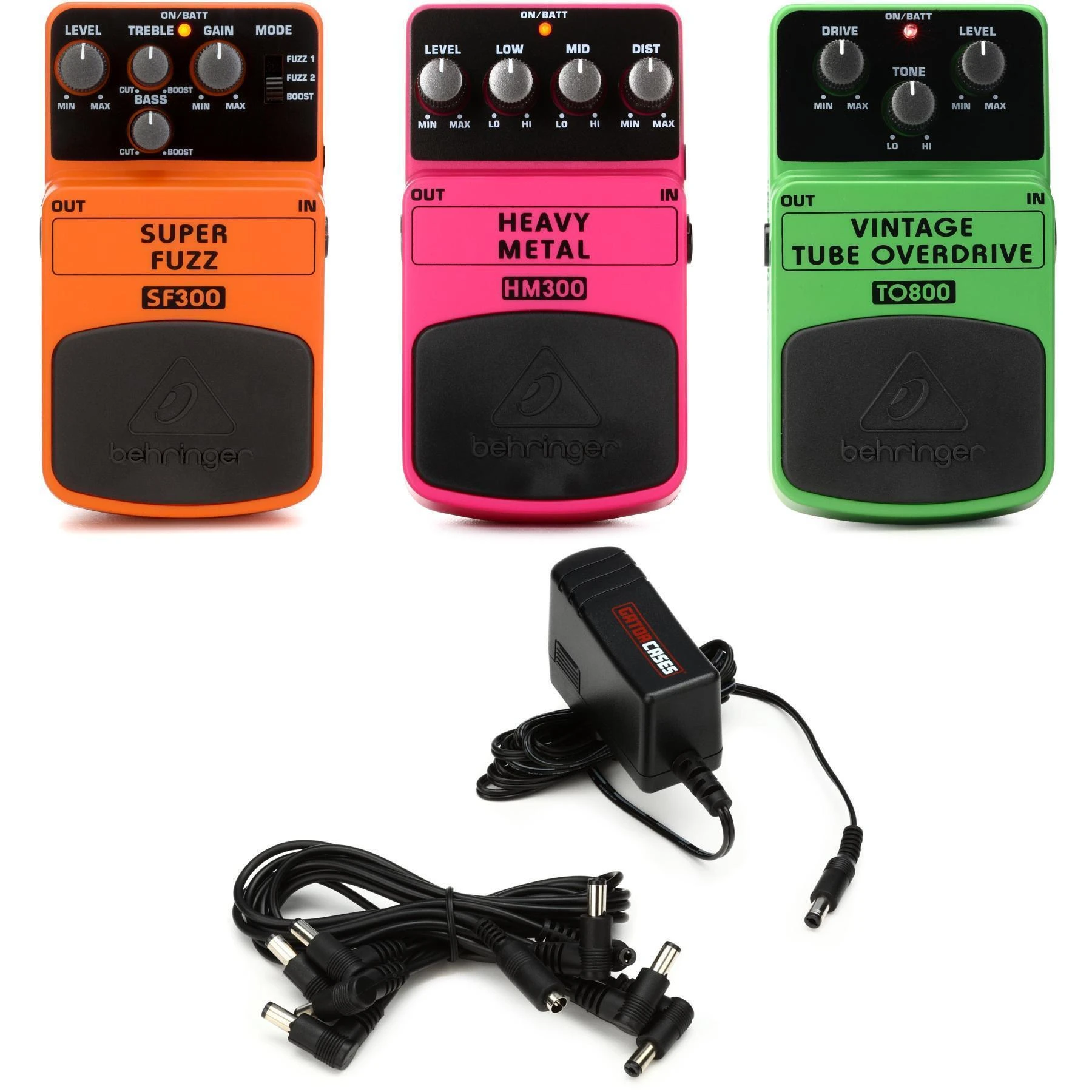 Behringer Drive 效果器三件套 - 失真、法兹和过载效果器，含电源