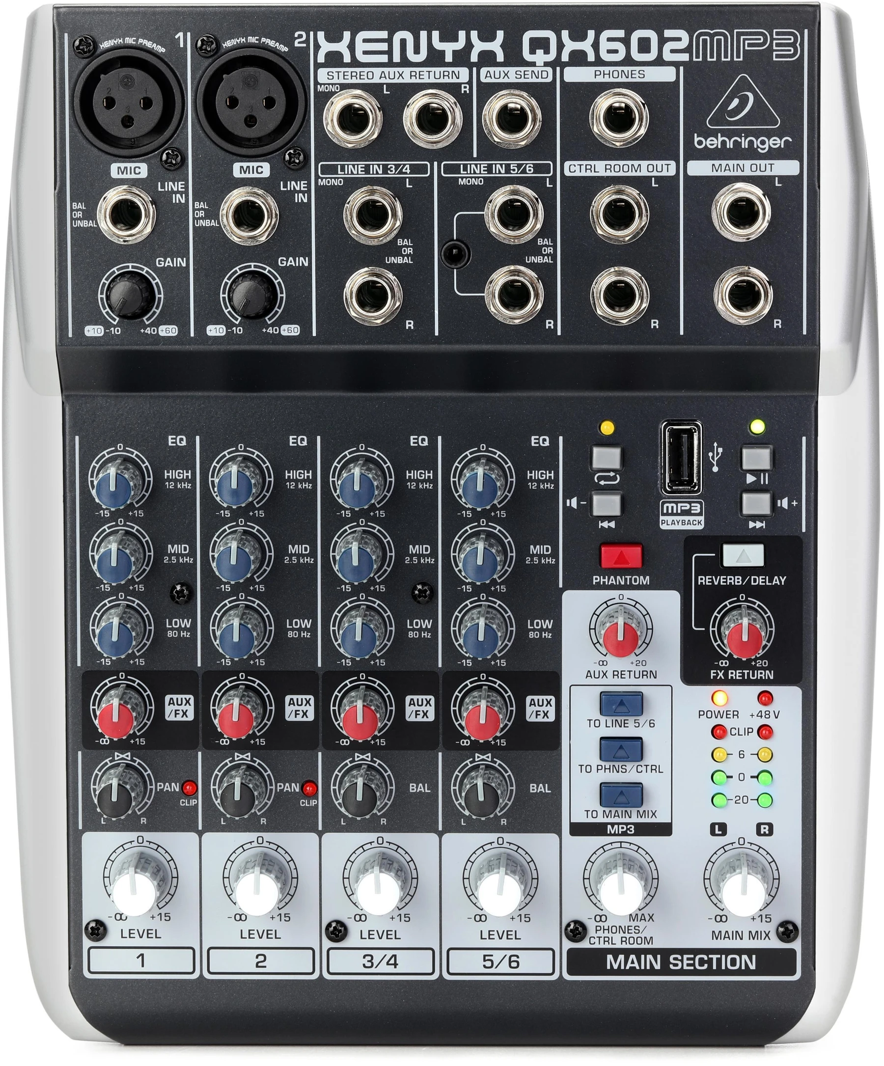 Behringer Xenyx QX602MP3 带 USB MP3 播放功能的调音台