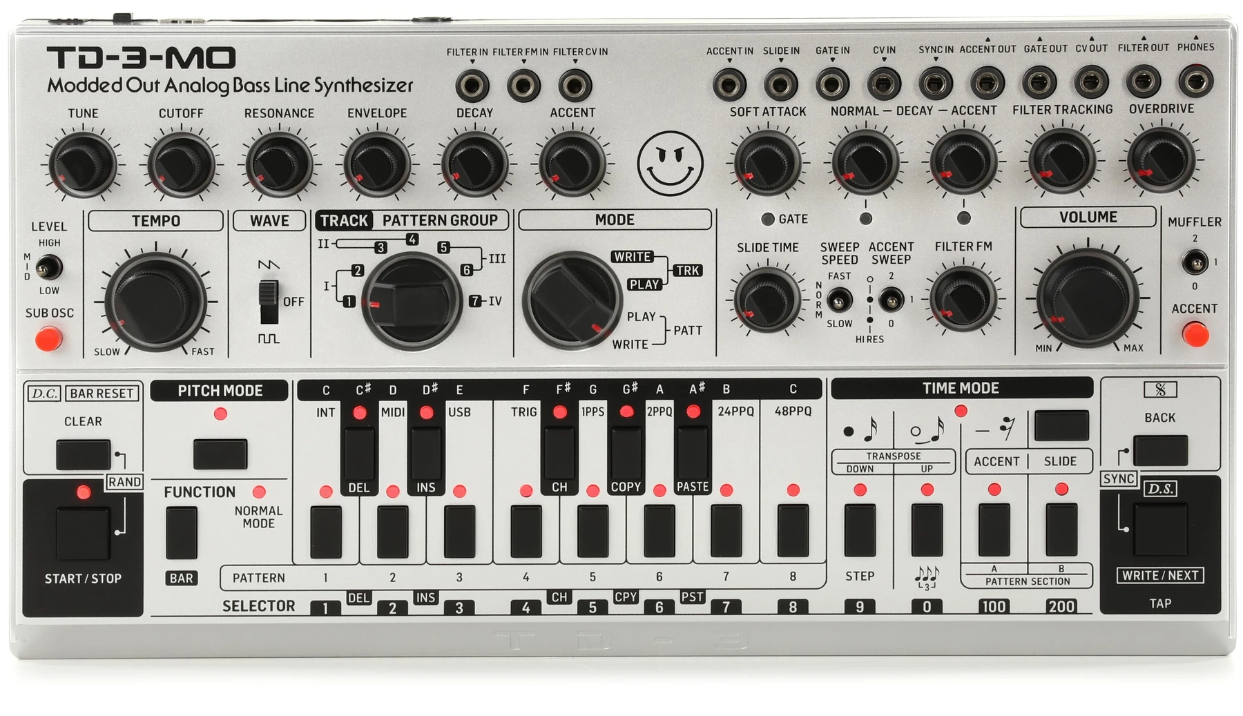 Behringer TD-3-MO-SR 模拟贝斯线合成器 - 银色