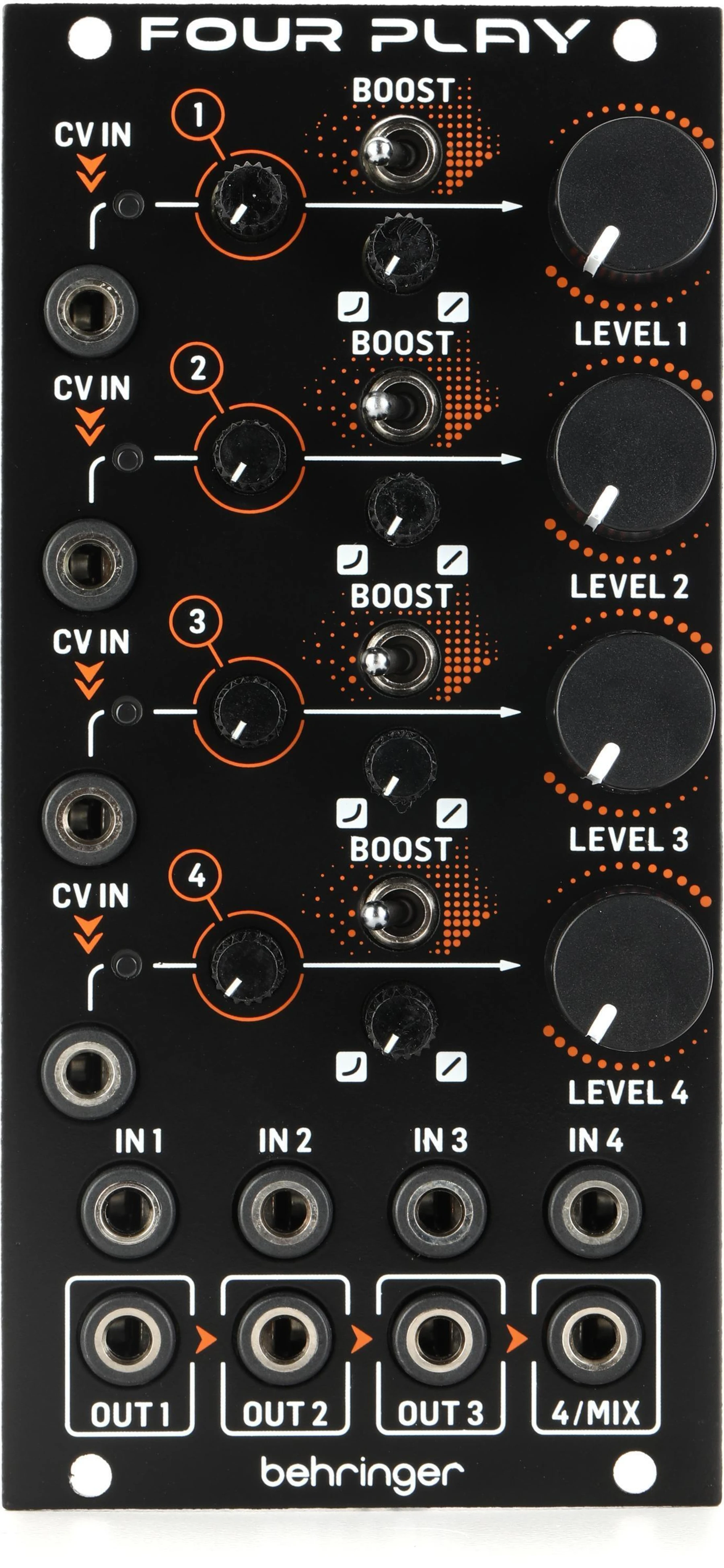Behringer Four Play 四通道 VCA 与混音器 Eurorack 模块