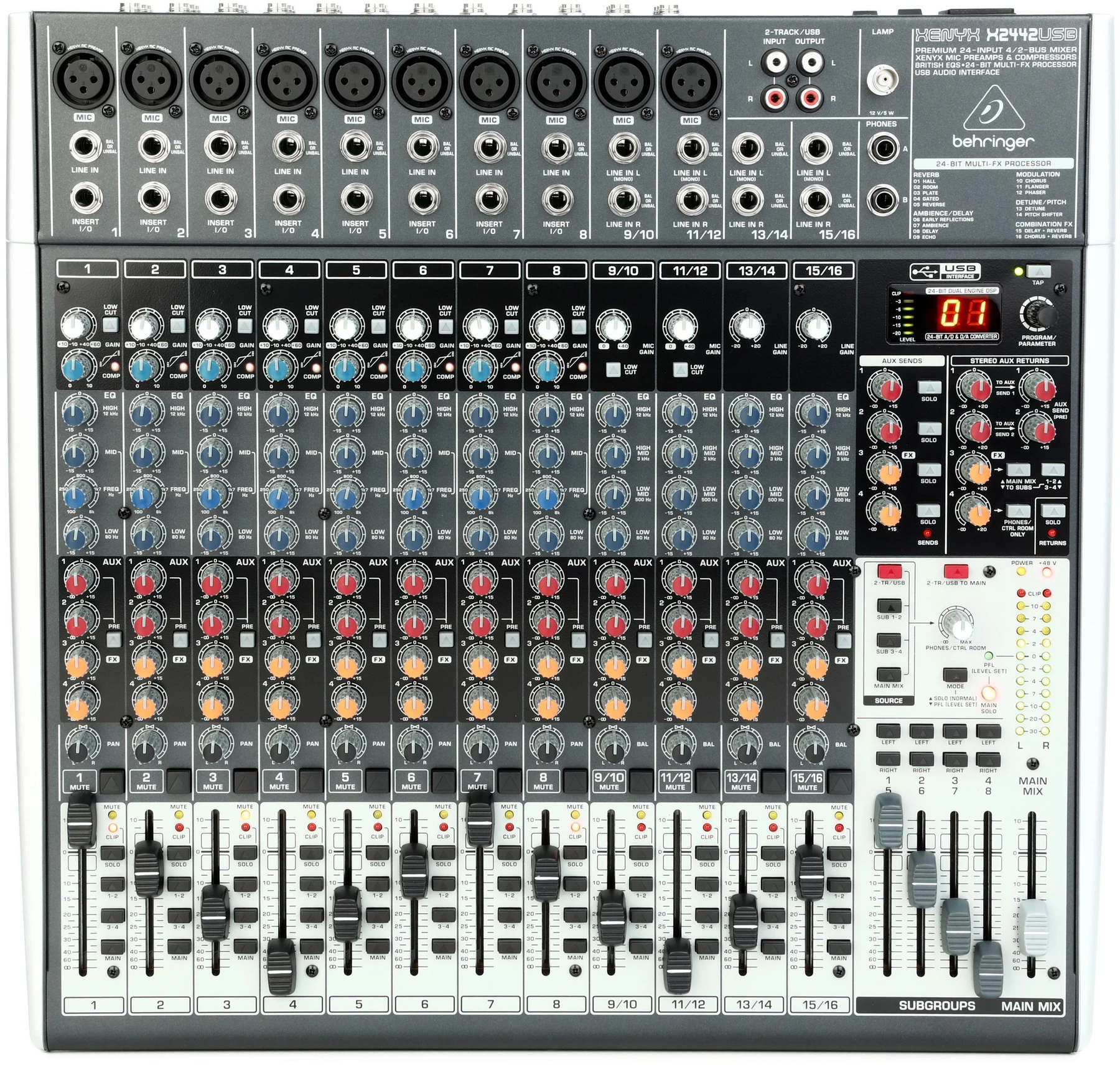Behringer Xenyx X2442USB 带 USB 和效果器的调音台