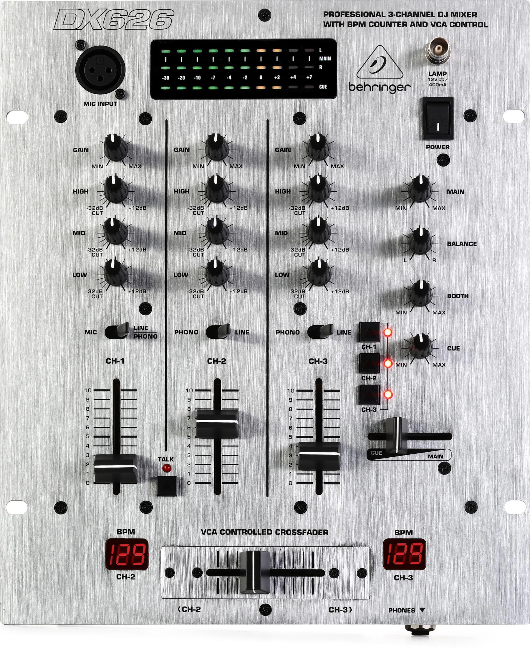 Behringer Pro Mixer DX626 三通道 DJ 调音台