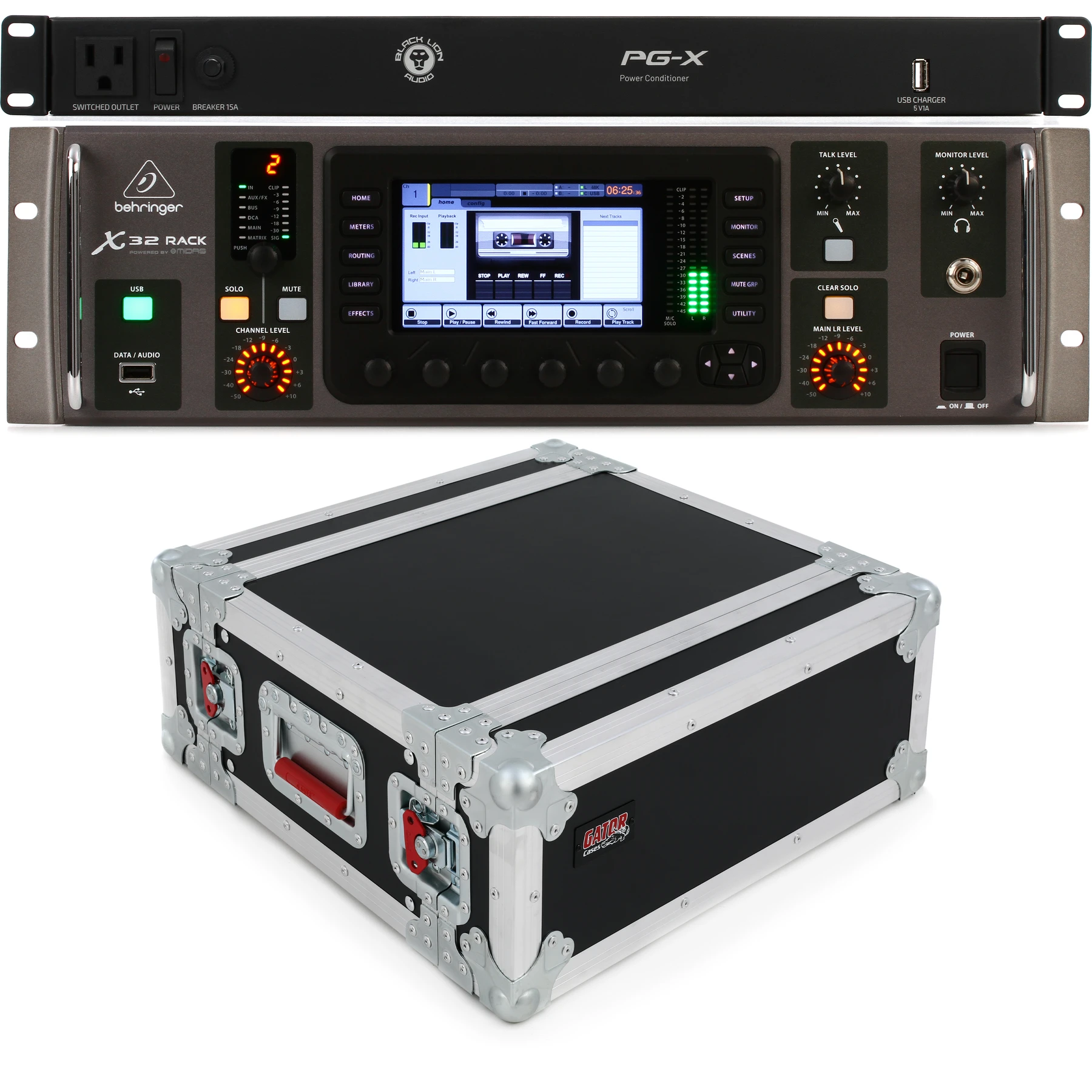 Behringer X32 Rack 40 通道机架式数字调音台航空箱套装
