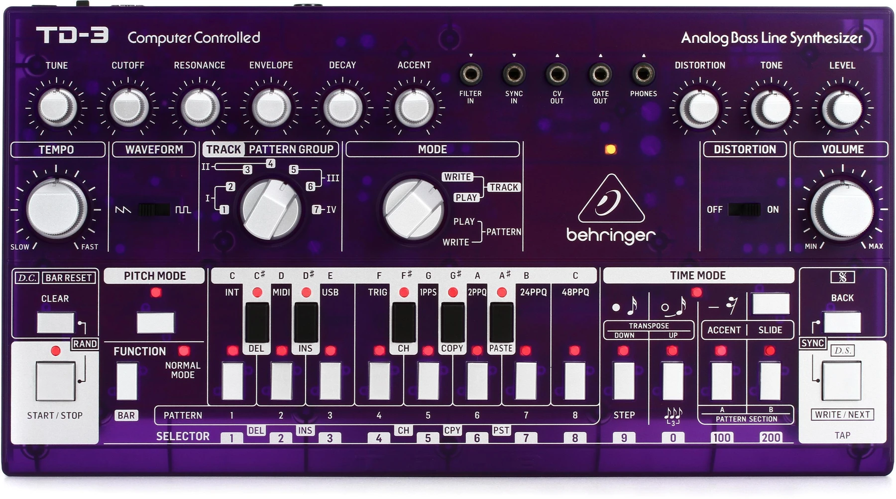 Behringer TD-3-GP 模拟贝斯合成器 - 紫色