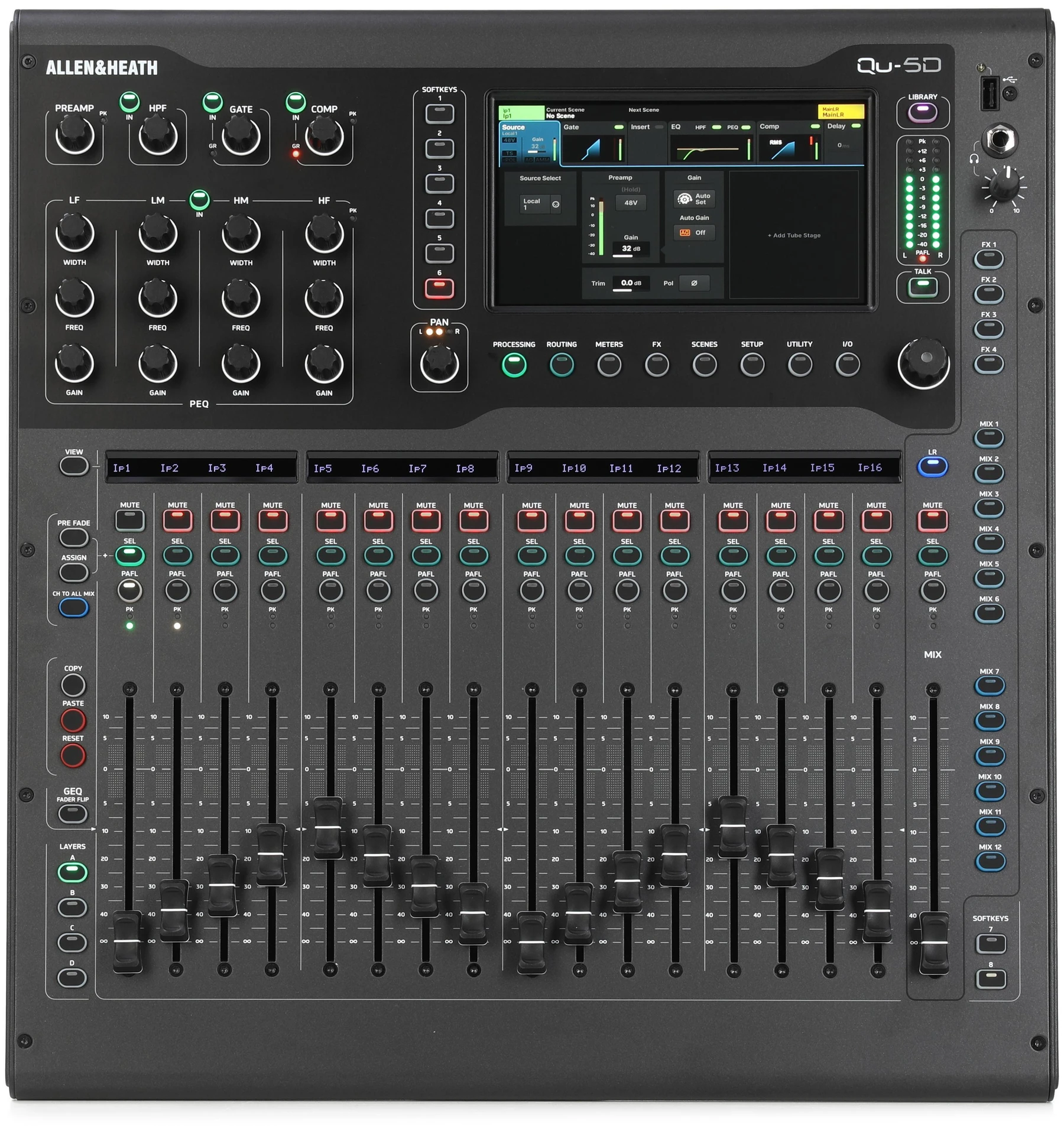Allen & Heath Qu-5D 38通道数字调音台，支持 Dante