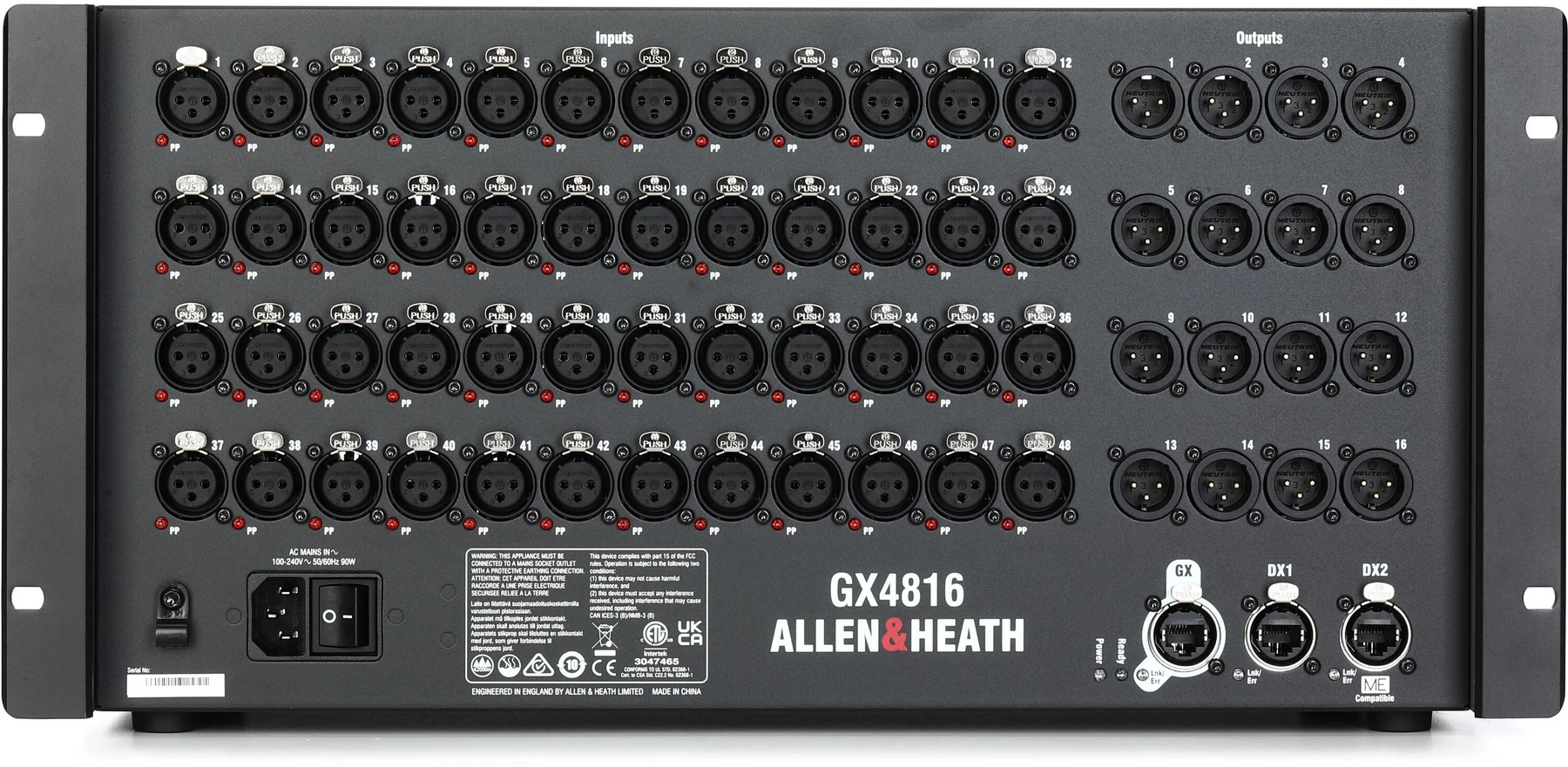 Allen & Heath GX4816 48×16便携式 GX 扩展器，配备 DX 接口