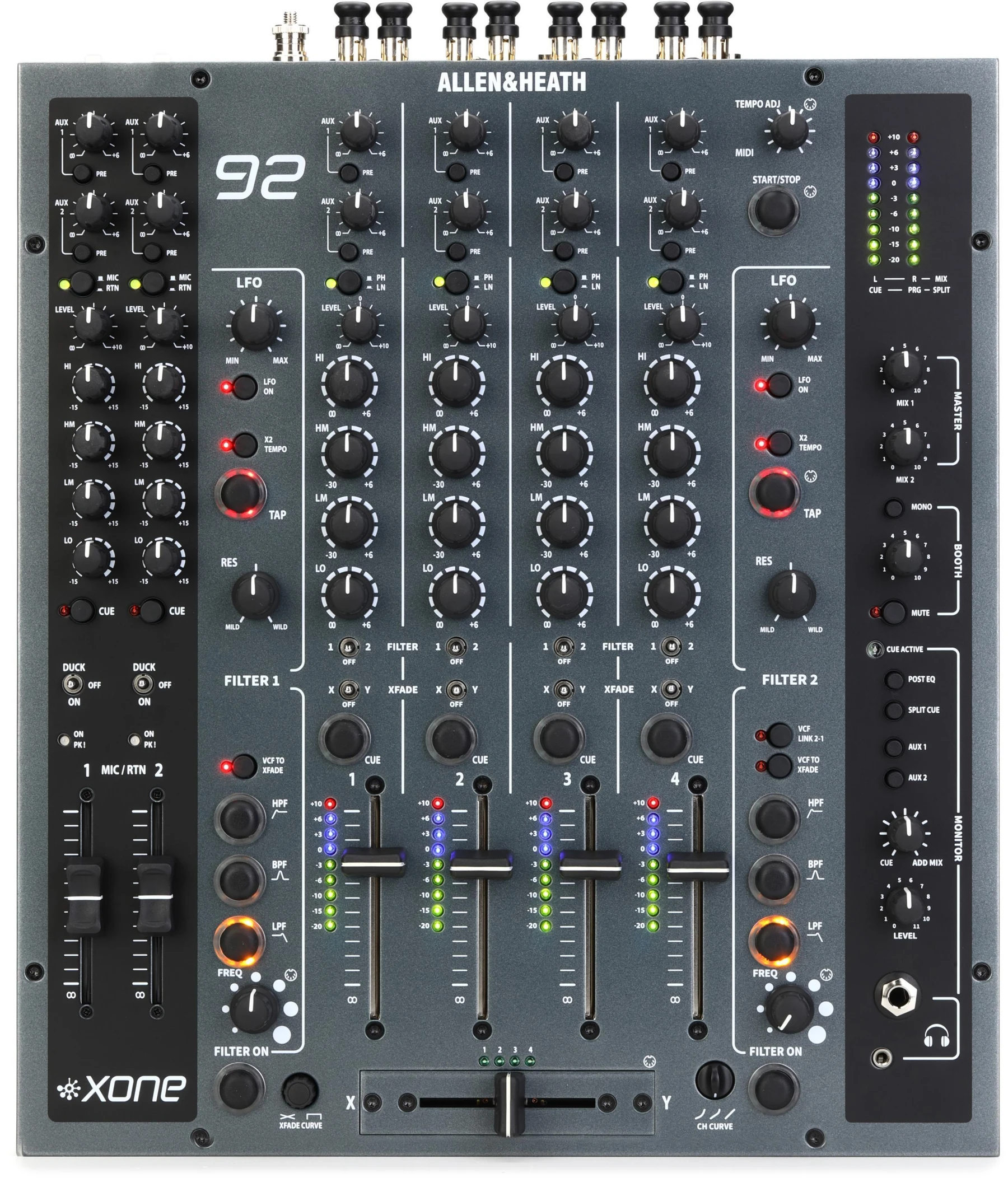 Allen & Heath Xone:92 Mk2 模拟4通道 DJ 调音台