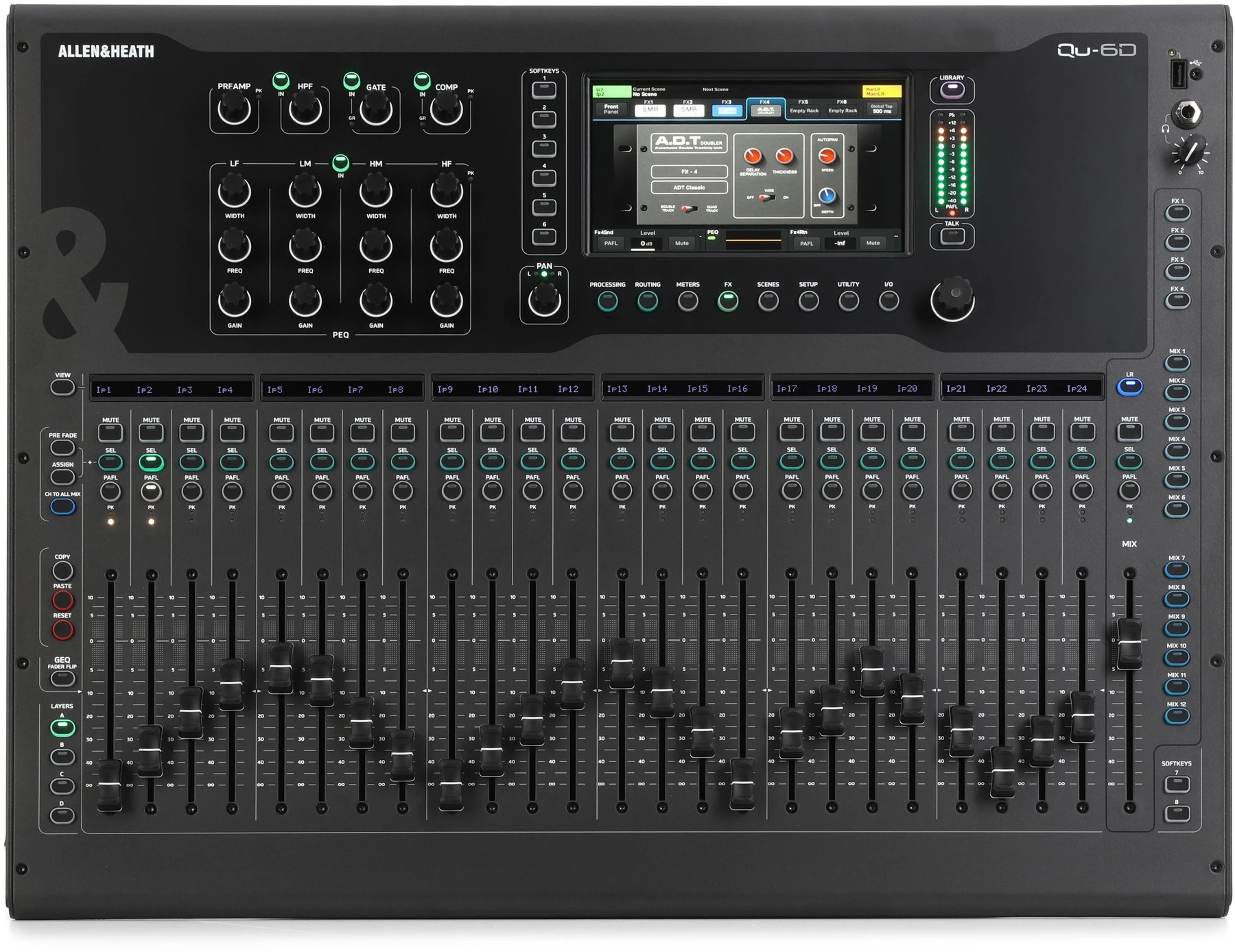 Allen & Heath Qu-6D 38通道带Dante的数字调音台