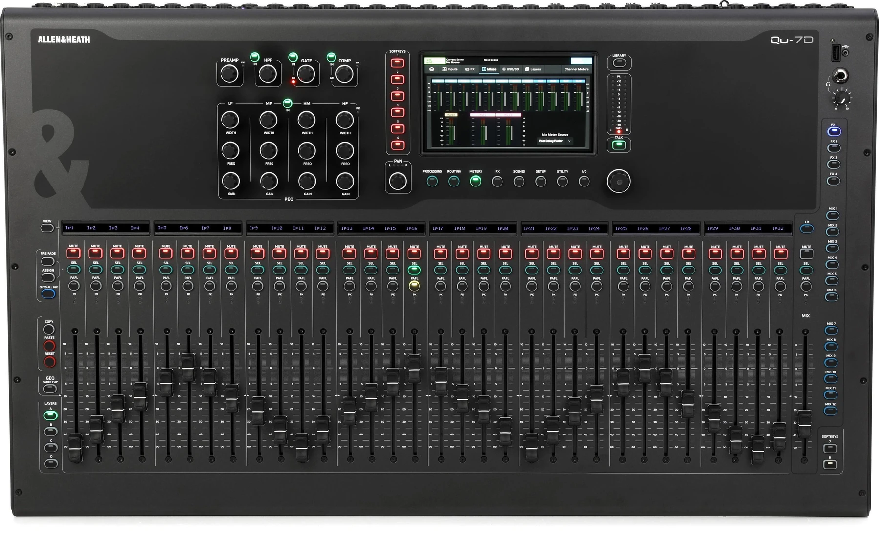 Allen & Heath Qu-7D 38通道带Dante的数字调音台