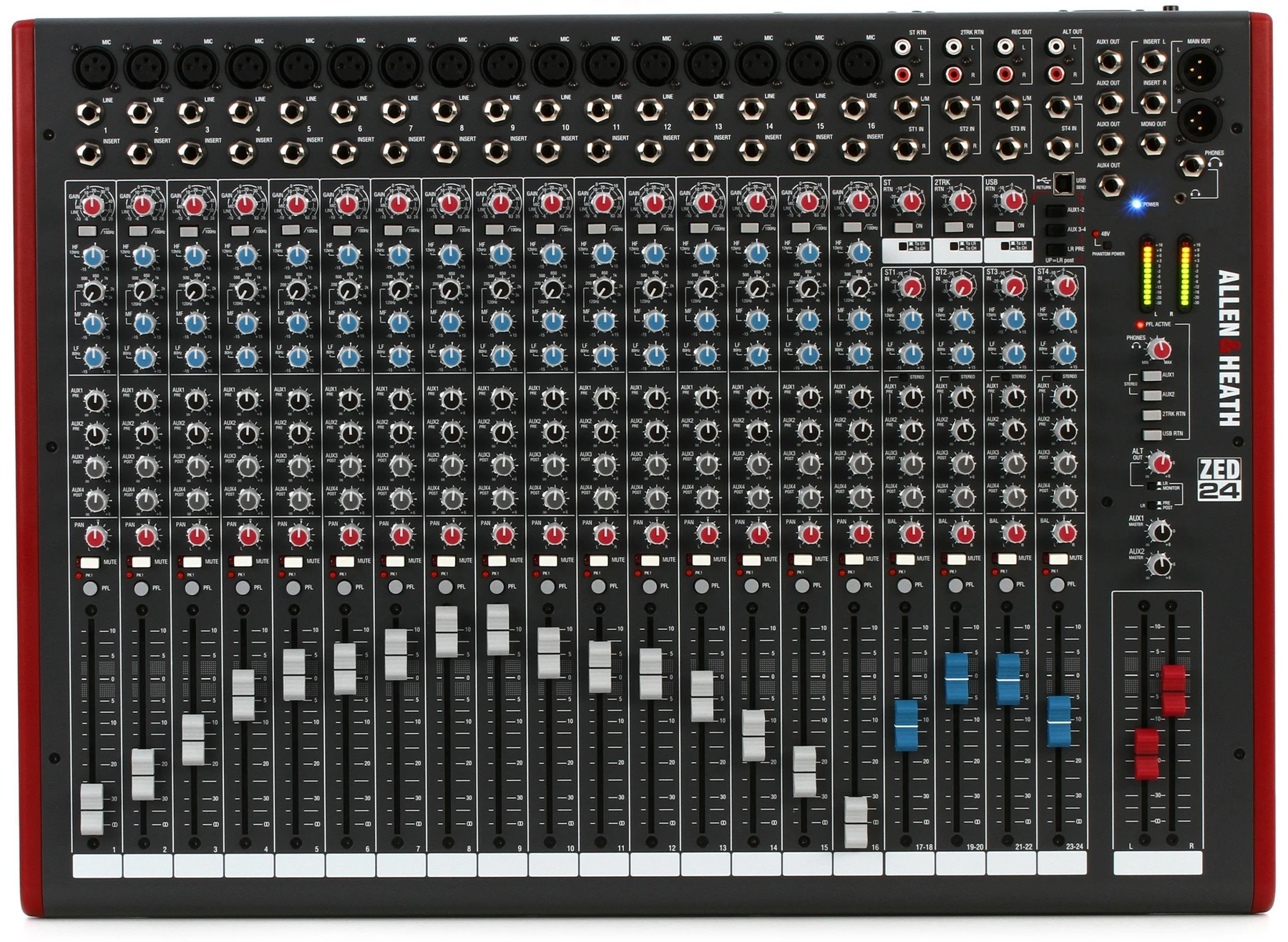 Allen & Heath ZED-24 24通道带USB音频接口的调音台