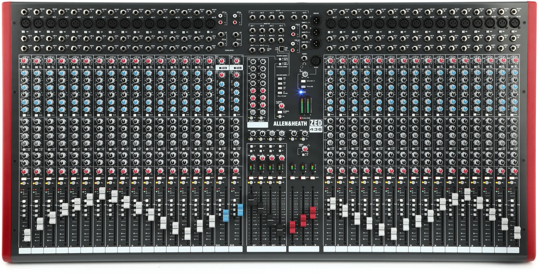 Allen & Heath ZED-436 32通道调音台，带USB音频接口
