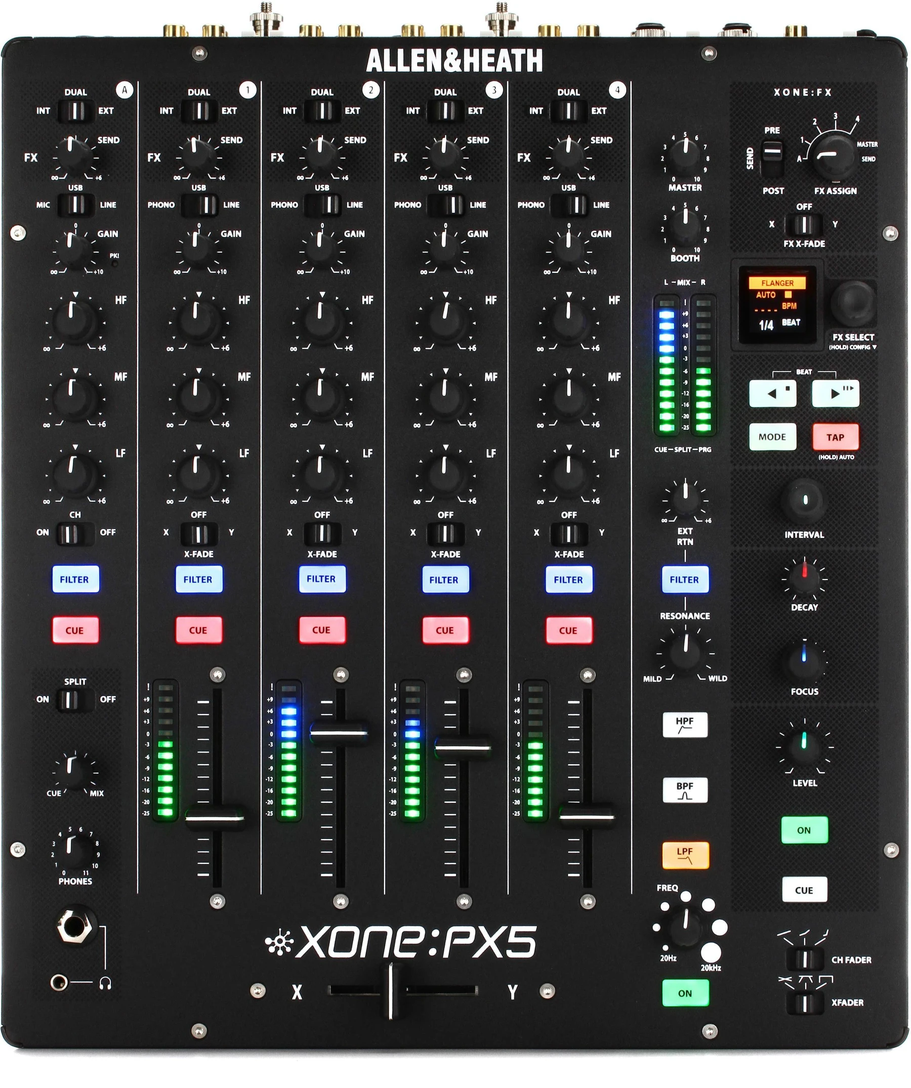 Allen & Heath Xone:PX5 4+1路DJ调音台，带声卡