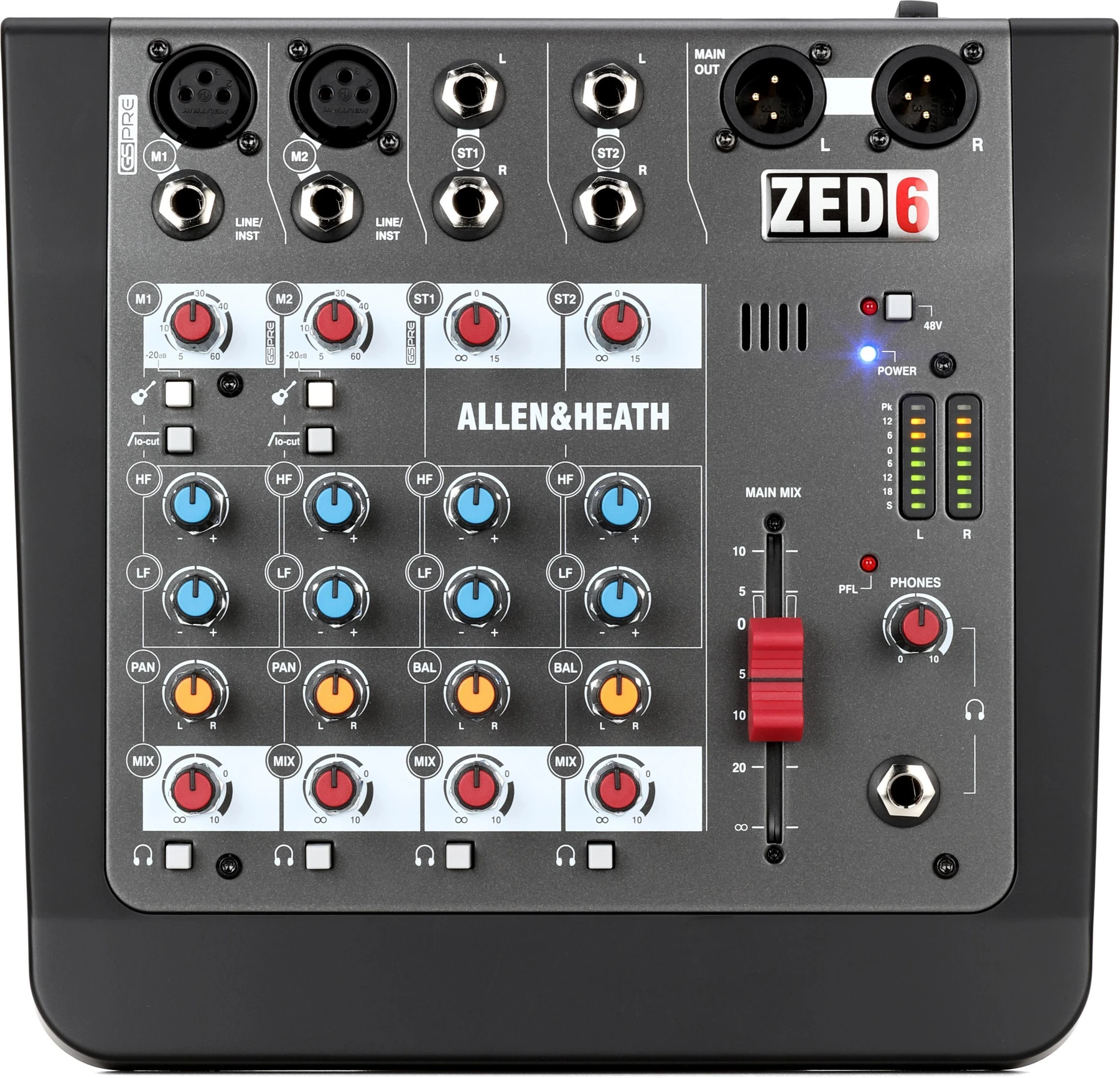 Allen & Heath ZED-6 4通道紧凑型调音台