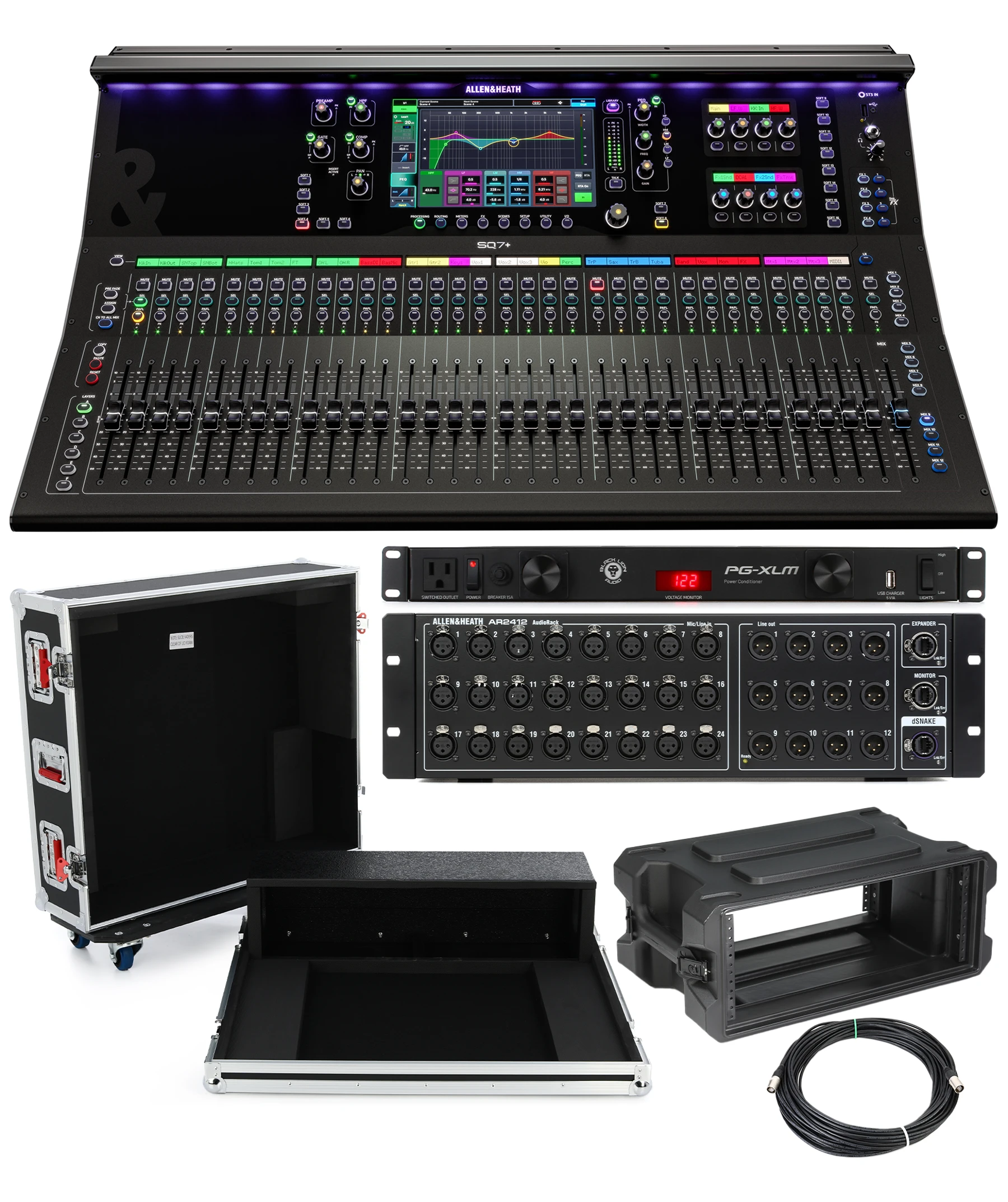 Allen & Heath SQ7+ 数字调音台舞台套装