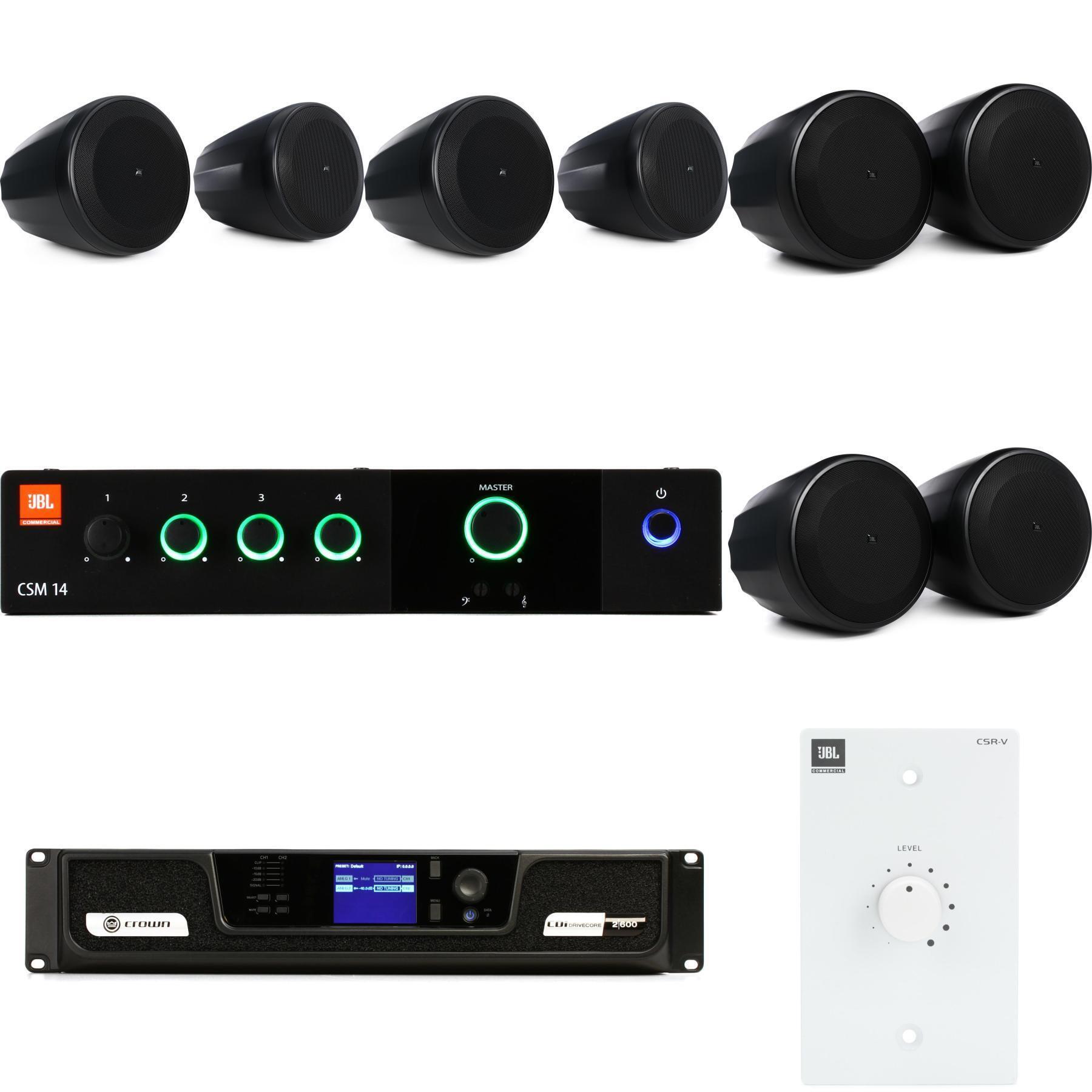 JBL 70V PA System 1300 Square Feet High Energy For Open Truss Ceiling