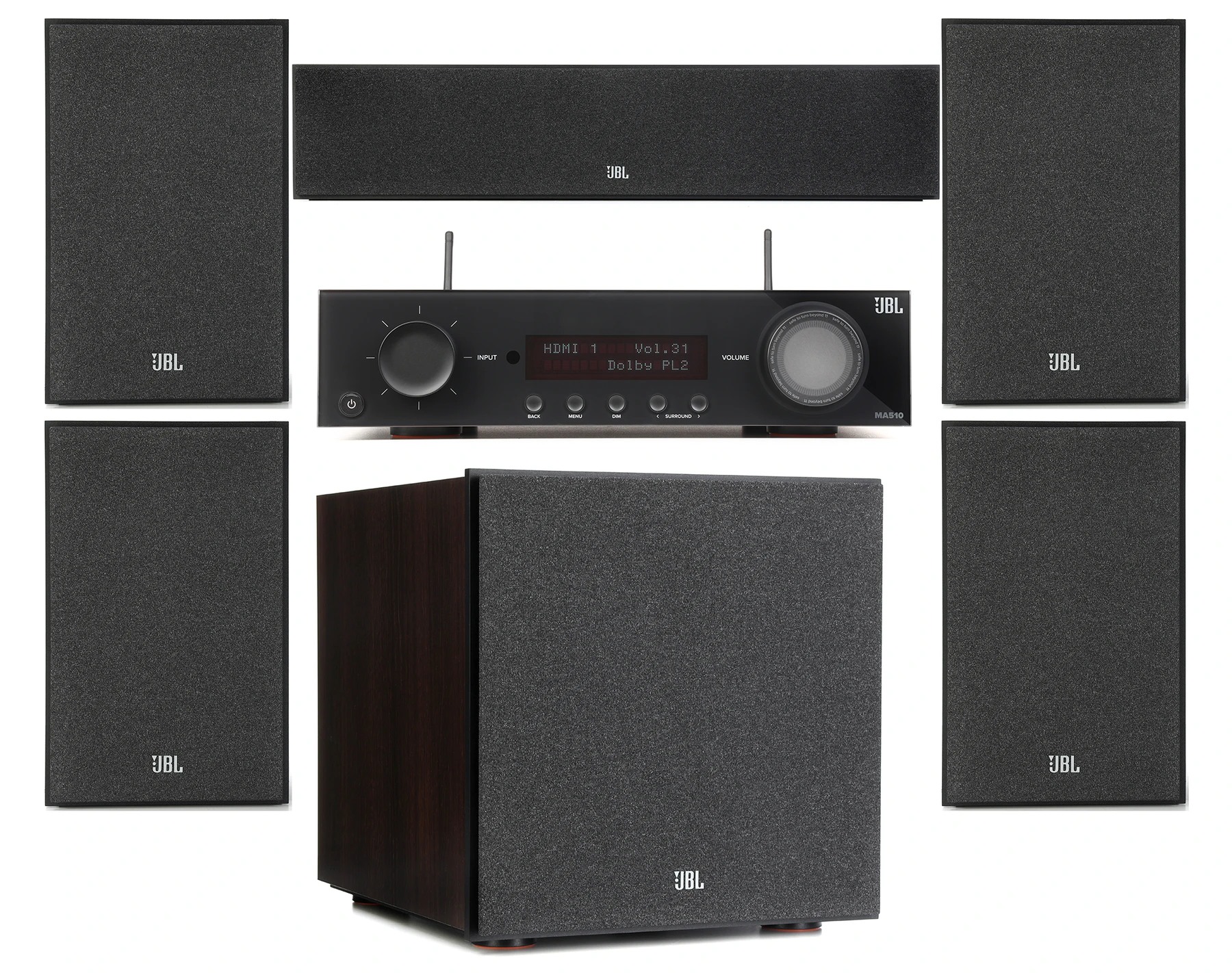 JBL MA510 5.1 Home Theater Bundle - Black