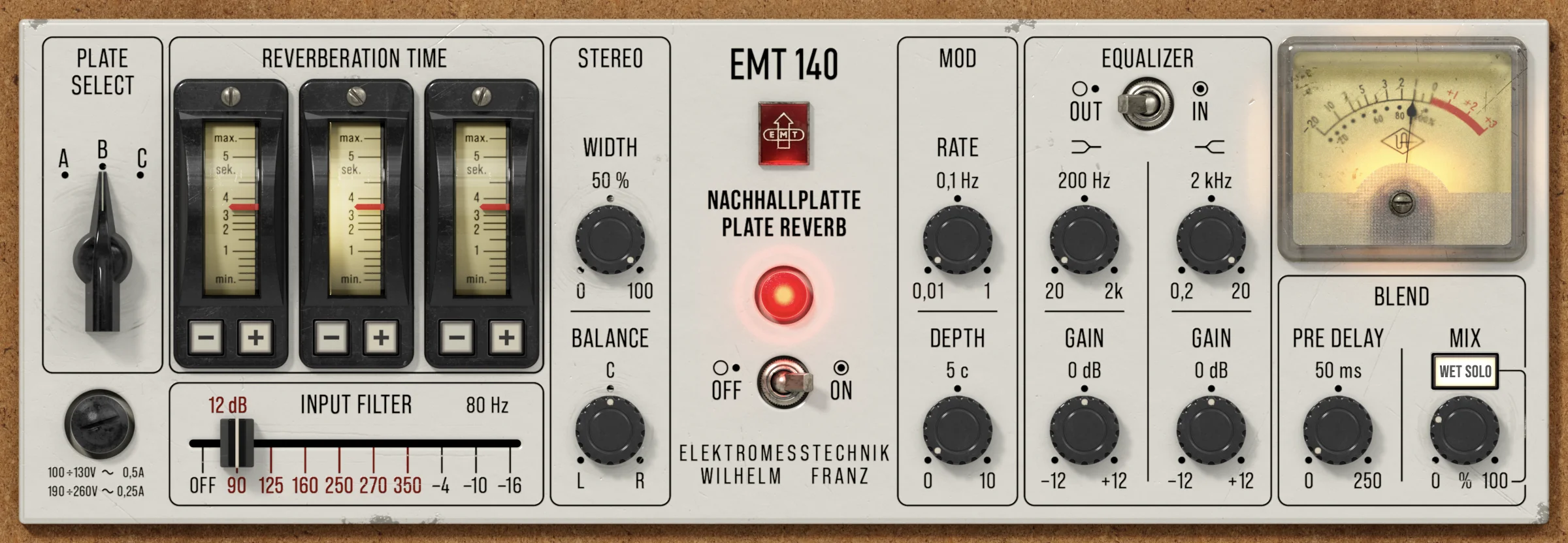Universal Audio EMT 140 混响插件