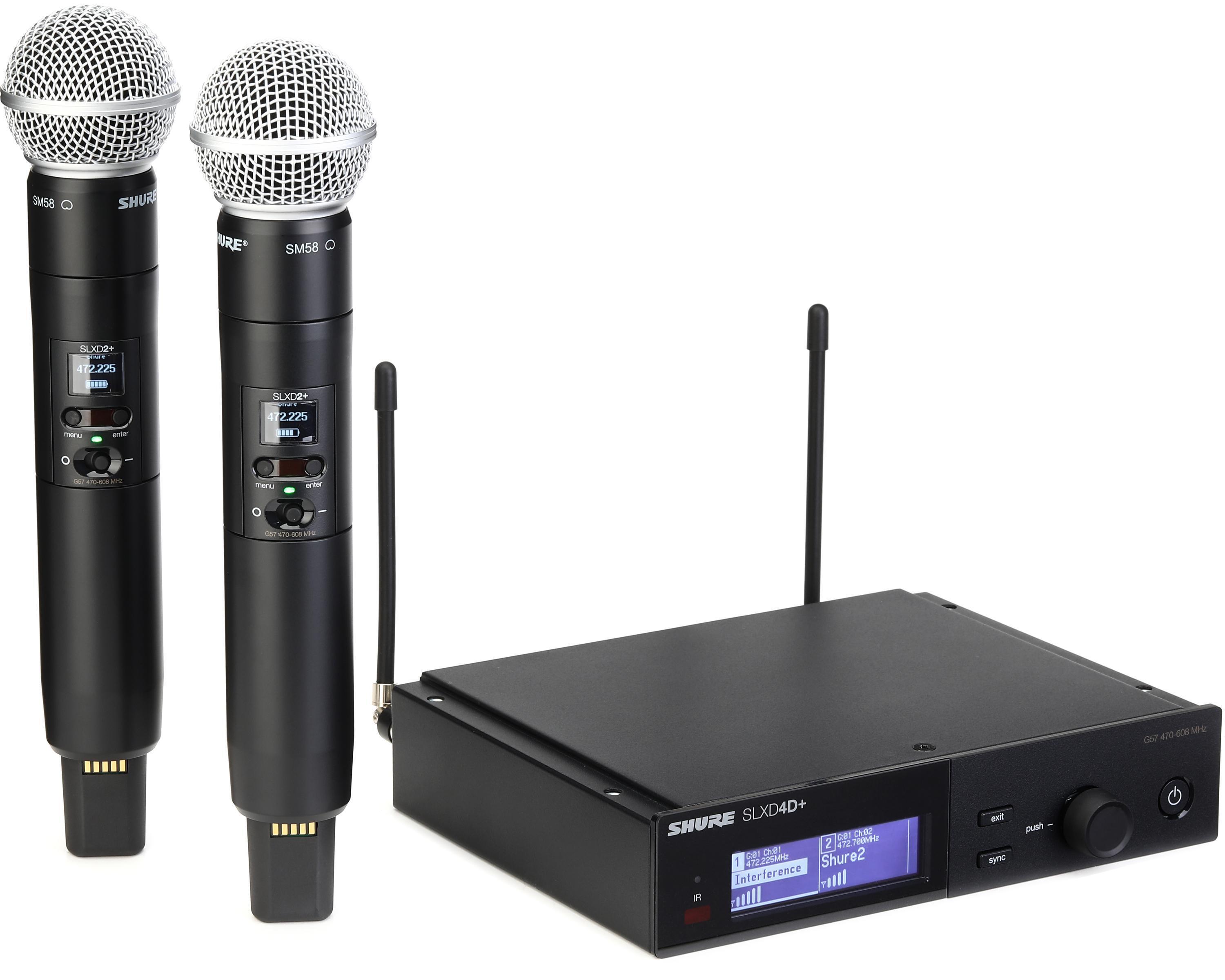 Shure/舒尔 SLXD24D+/SM58 数字无线双手持话筒麦克风系统