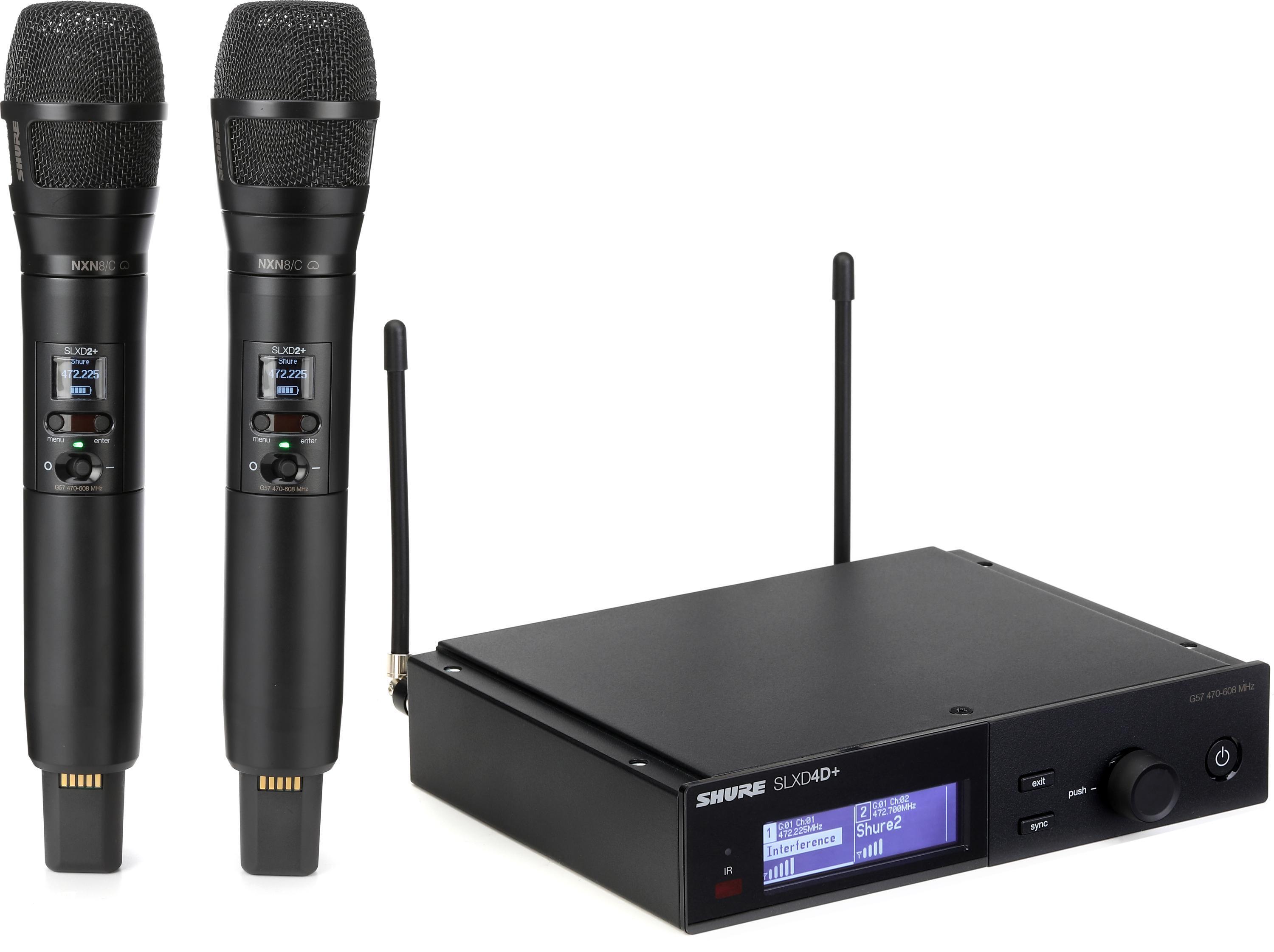 Shure/舒尔 SLXD24D+/N8C 数字无线双手持麦克风系统