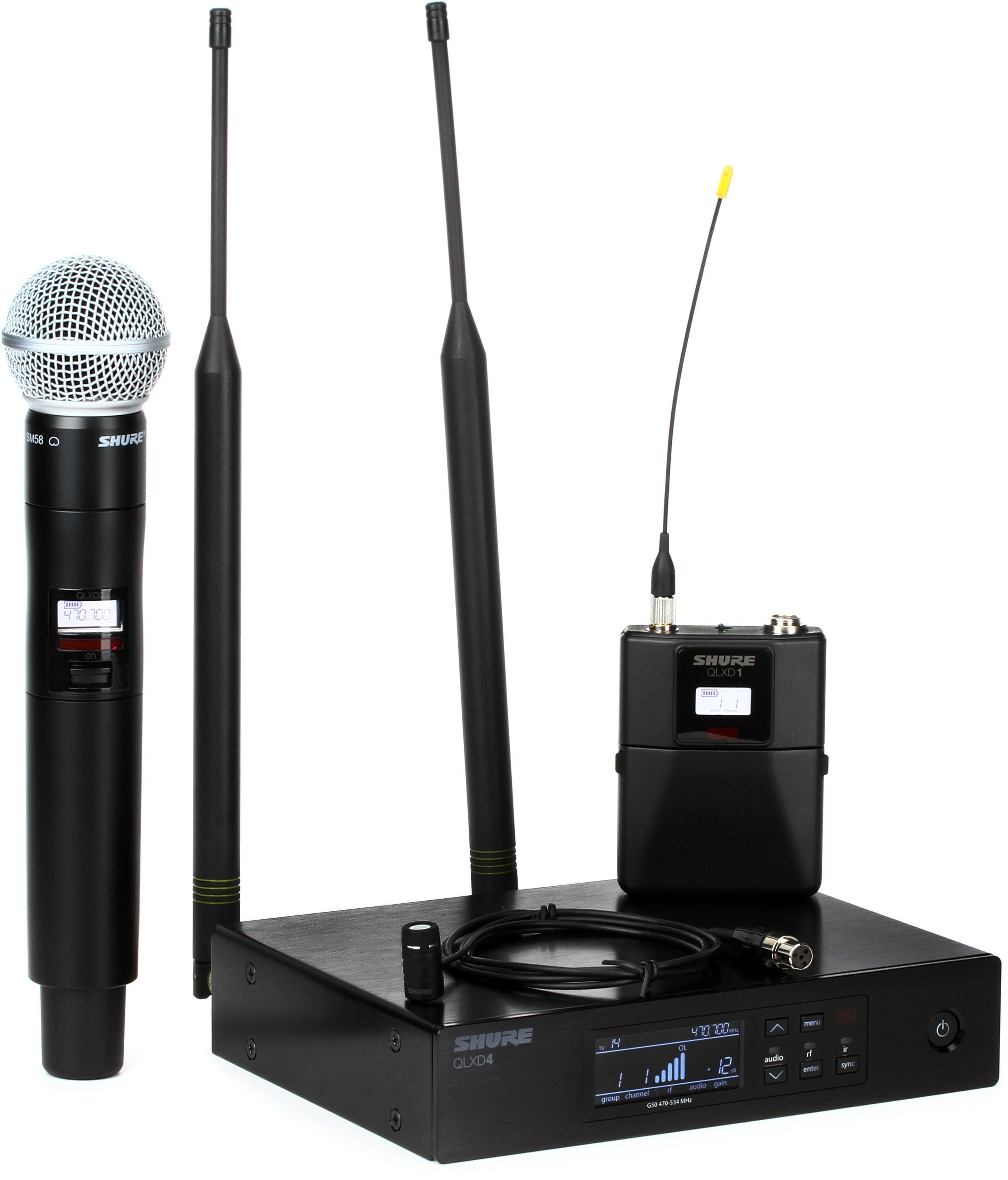 Shure/舒尔 QLXD124/85 手持与领夹麦克风组合无线系统