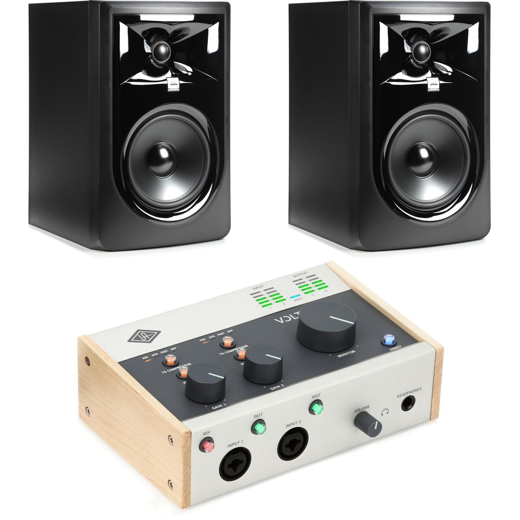 Universal Audio Volt 276 USB-C 音频接口与 JBL 306P 监听音箱套装